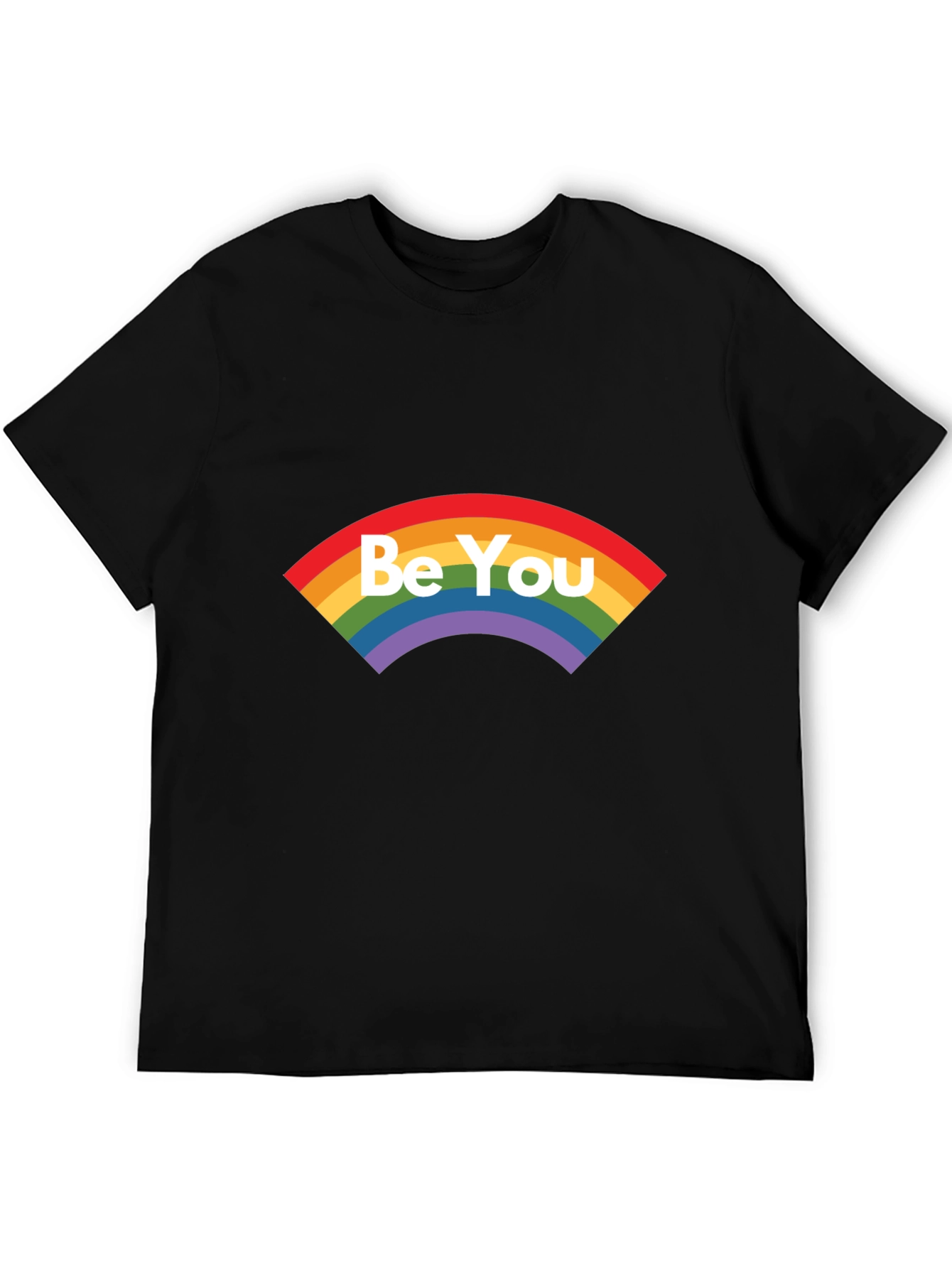 Black Be You Rainbow Graphic Tee - Soft Cotton Blend view 5