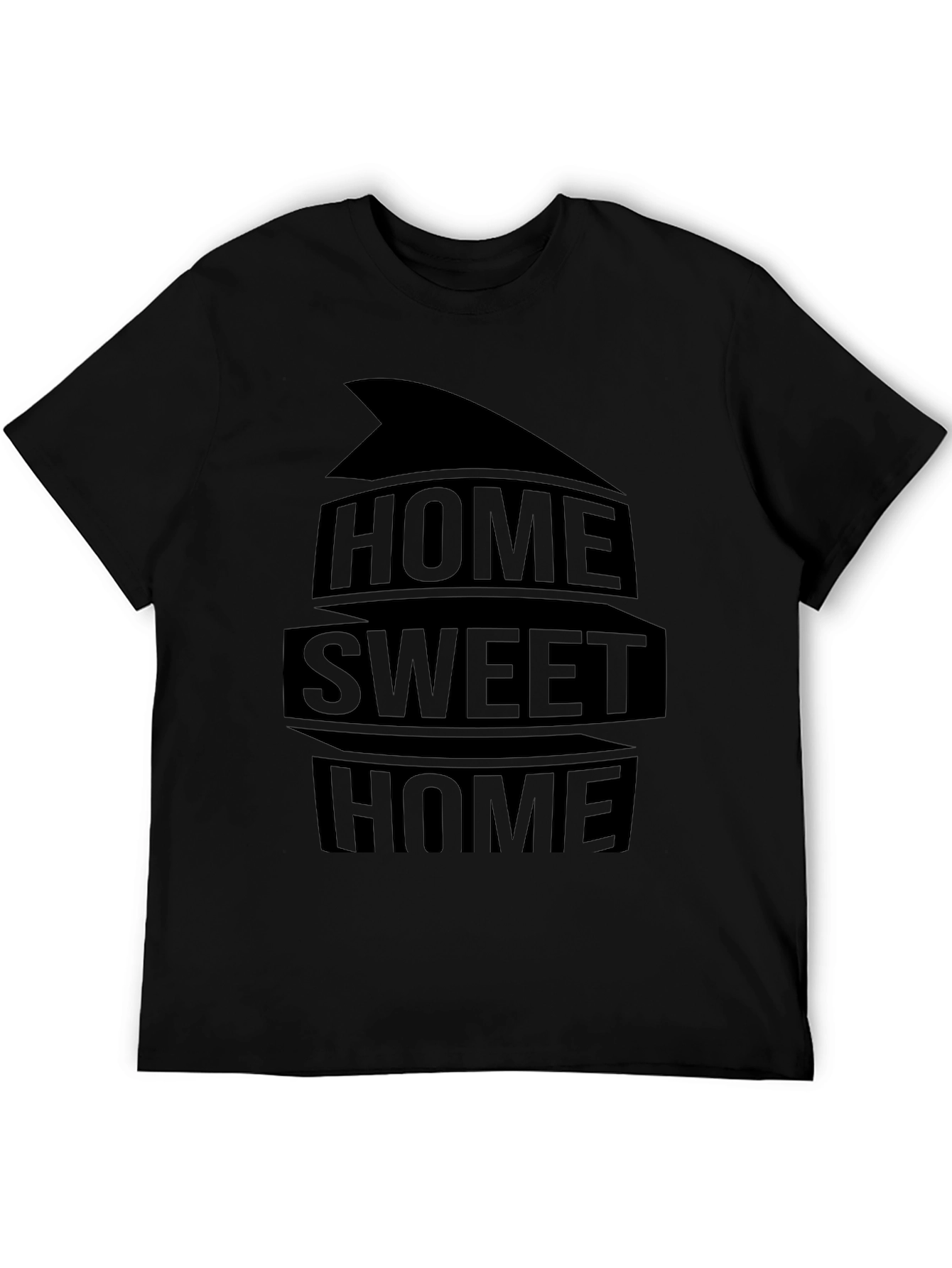 Black Home Sweet Home Black Graphic Tee view 5