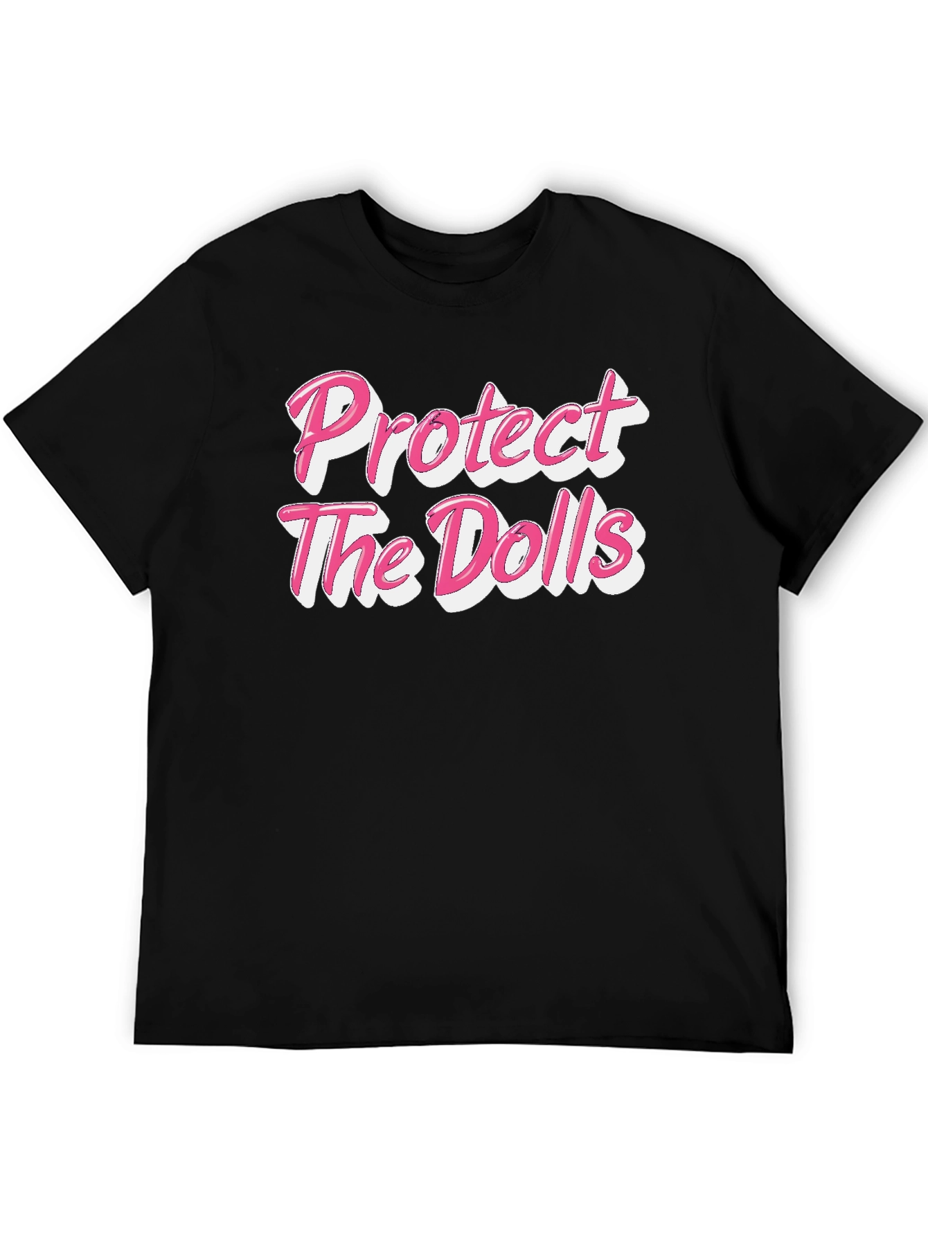 Black Protect the Dolls Black Graphic T-Shirt view 5
