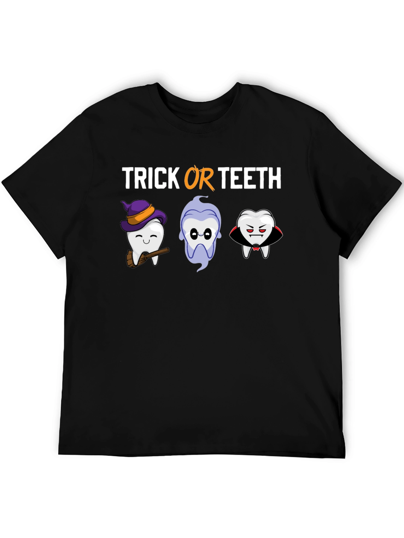 Black Trick or Teeth Halloween T-Shirt view 5