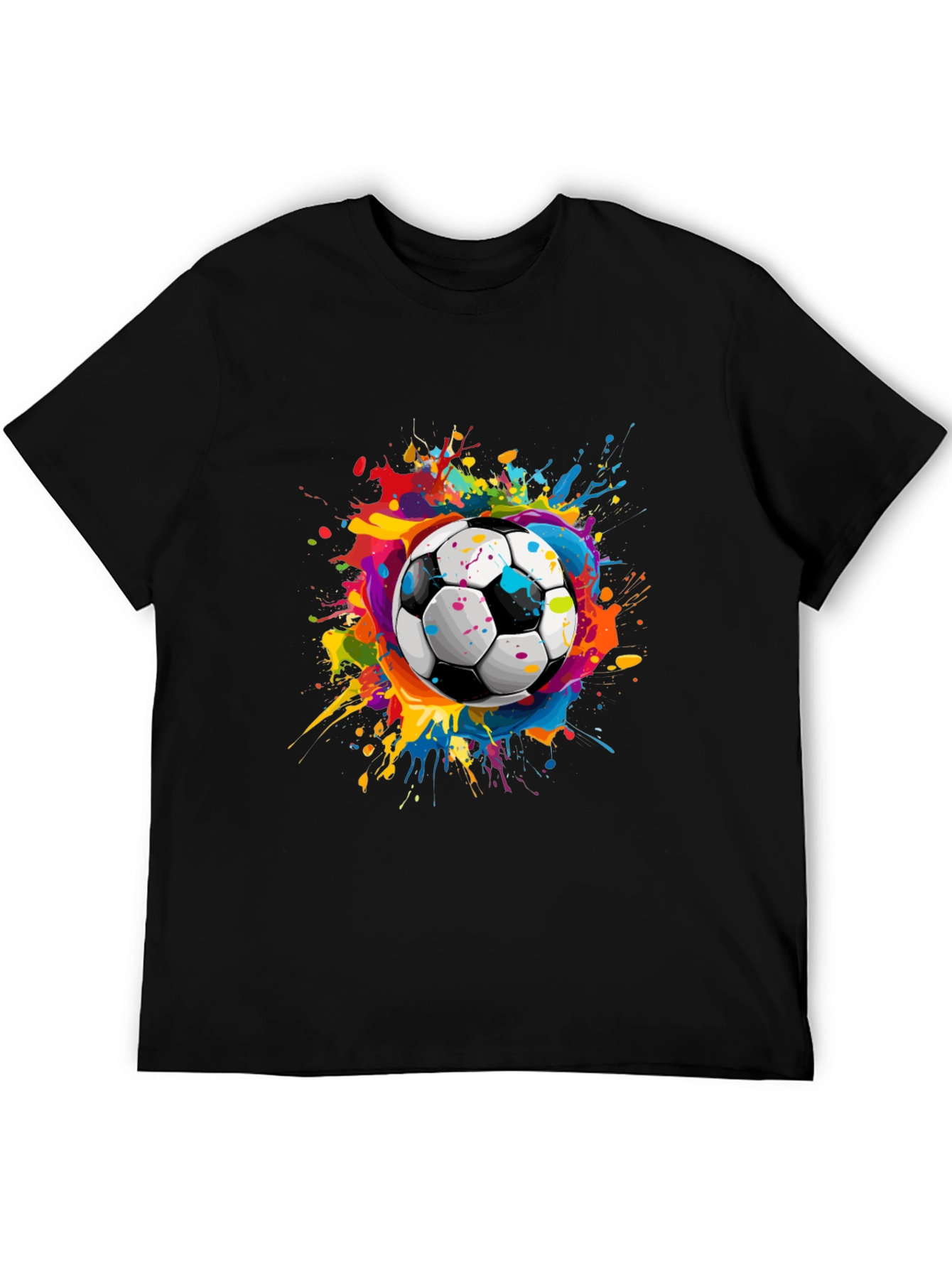 Black Soccer Splash Black T-Shirt view 5