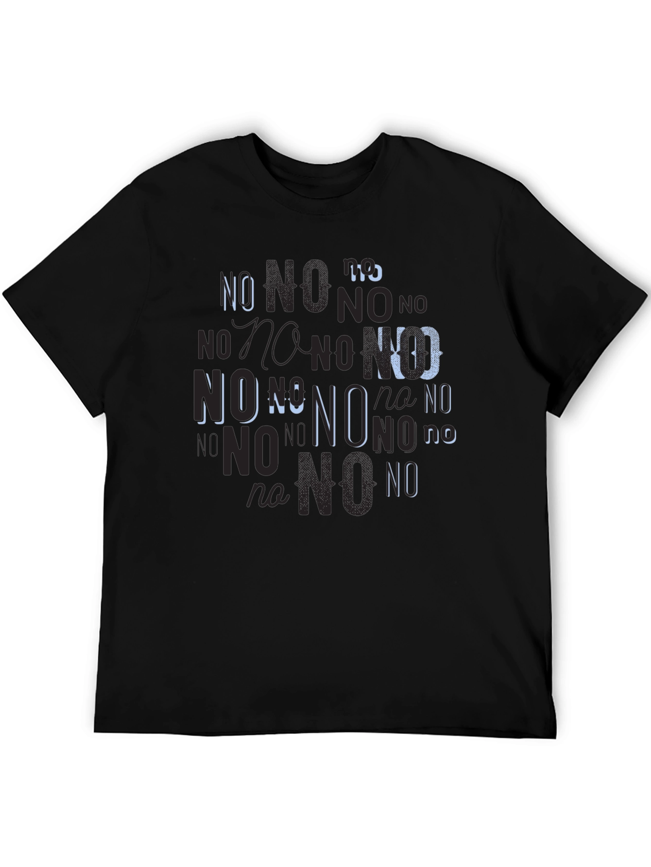 Black Statement Tee: No Graphic Print Black T-Shirt view 5