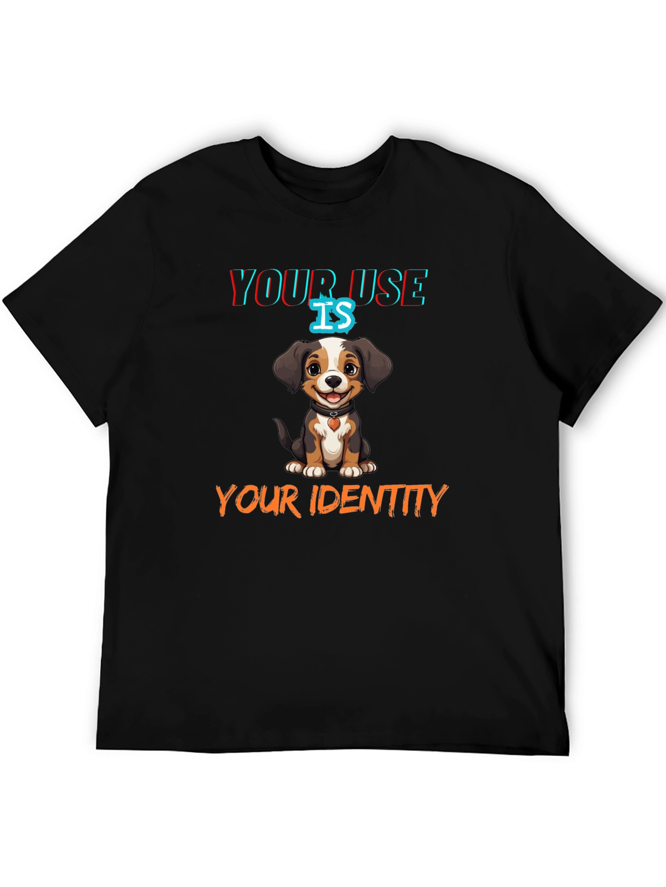 Black Dog Lover T-Shirt: "Your Use Is Your Identity" view 5