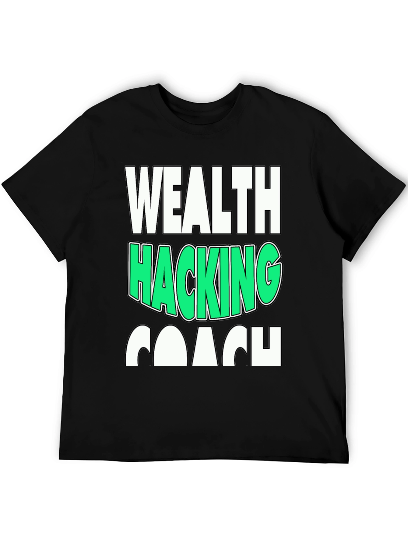 Black Wealth Hacking Coach Graphic Tee view 5