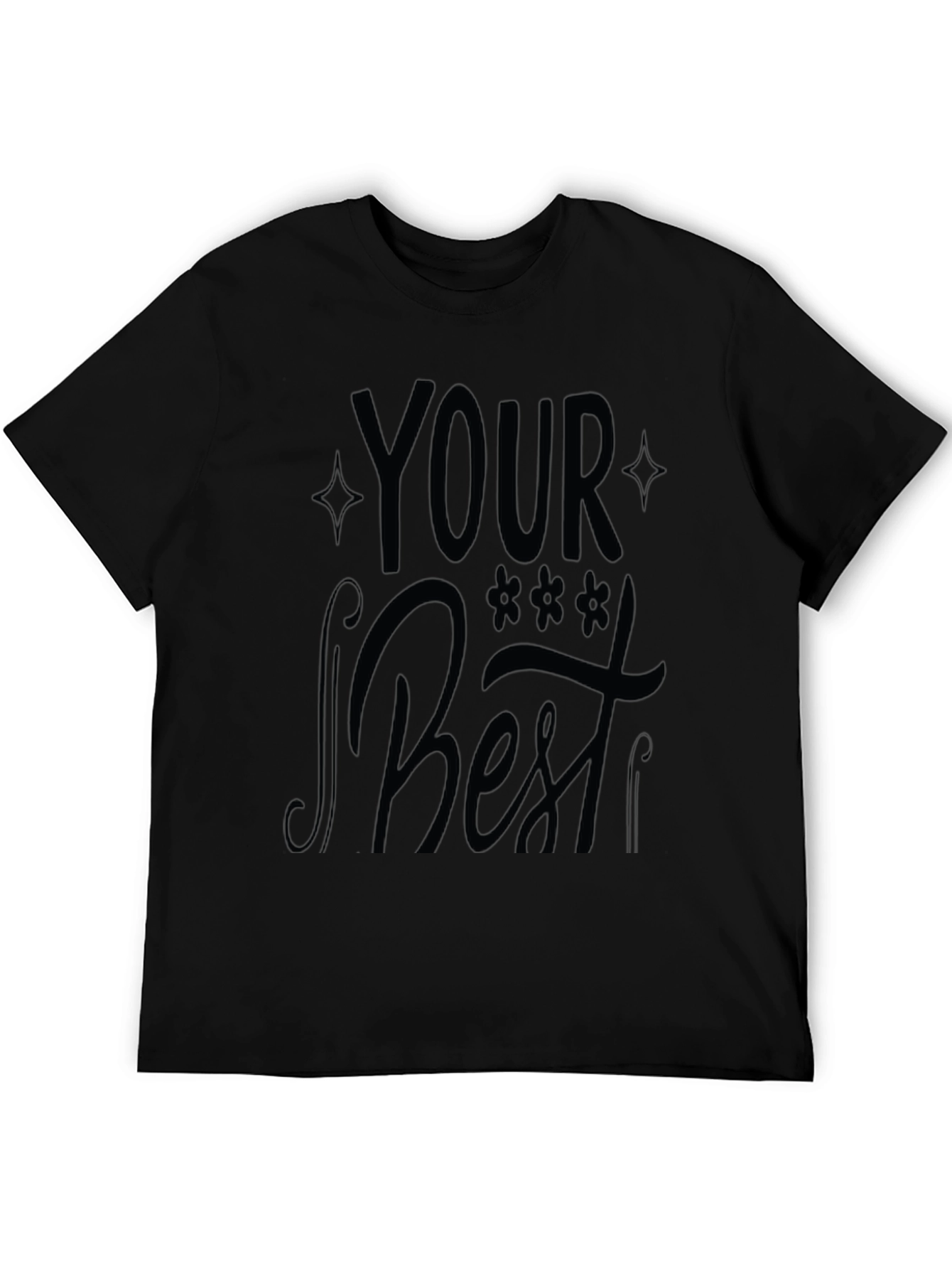 Black Your Best Black Graphic Print T-Shirt view 5