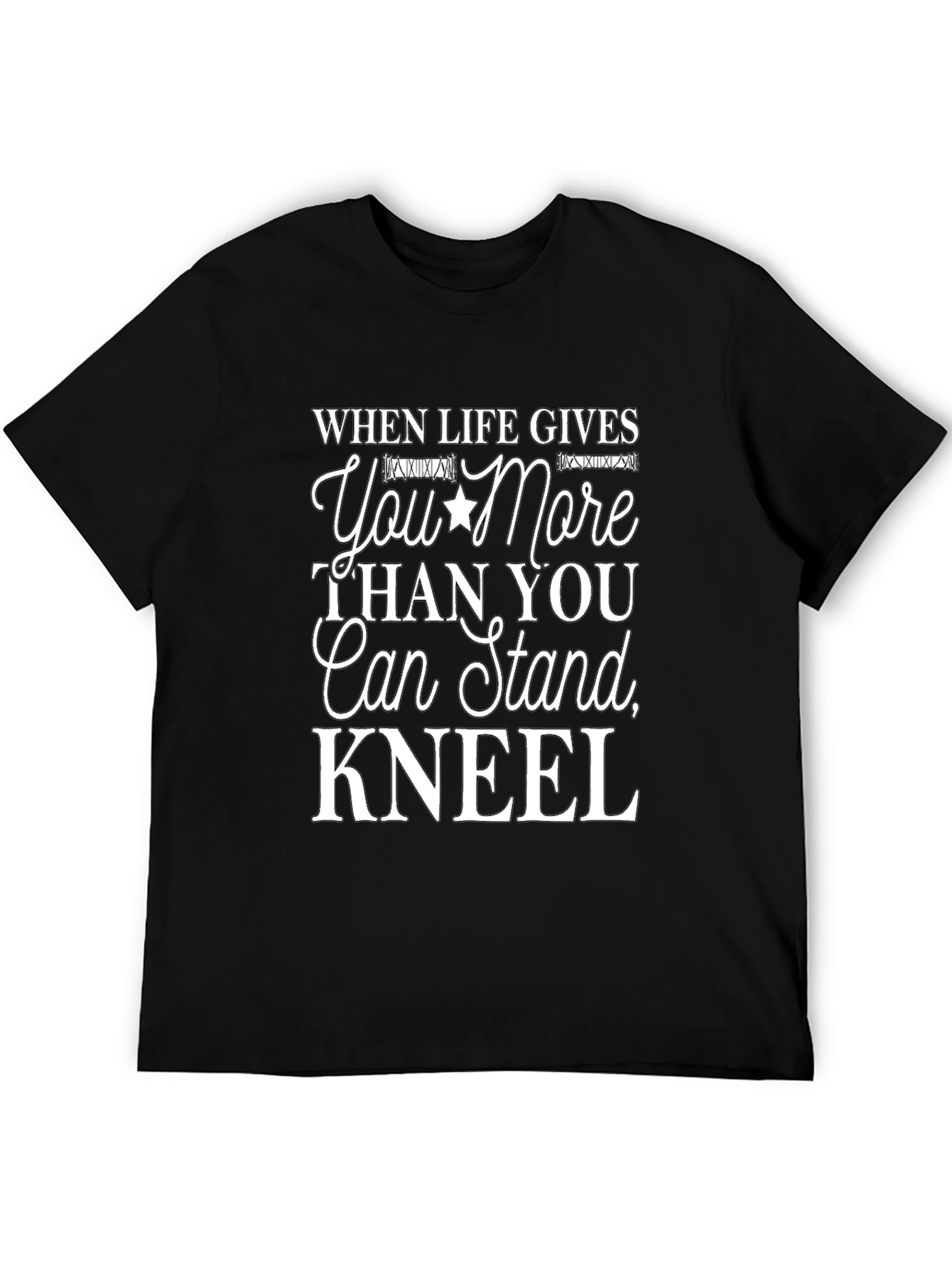 Black When Life Gives You More T-Shirt - Kneel Inspiration view 5