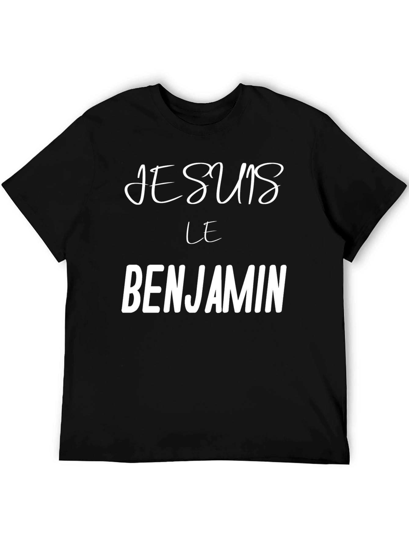 Black Je Suis Le Benjamin T-Shirt - Black Crew Neck view 5