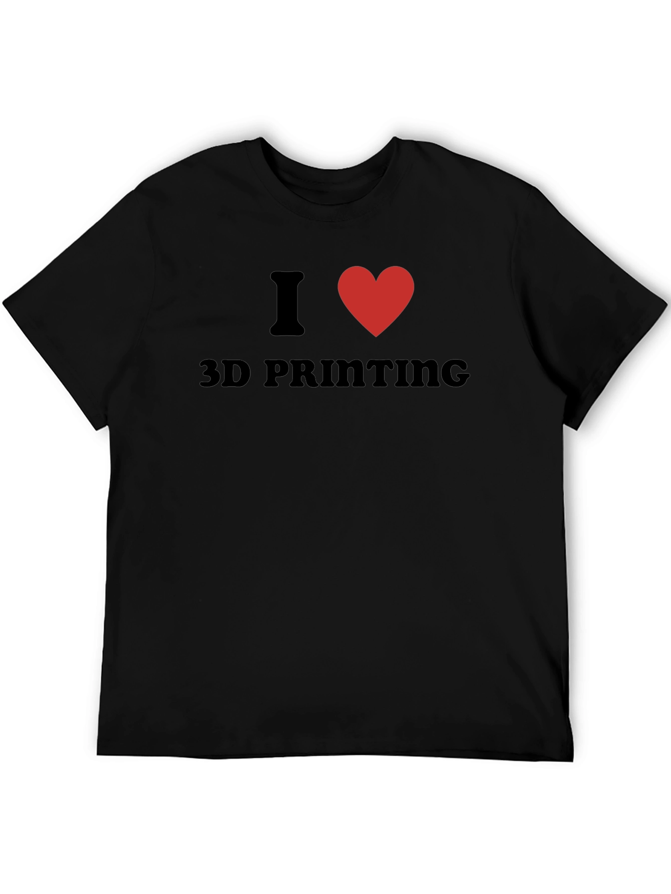 I Heart 3D Printing Black T-Shirt - 5