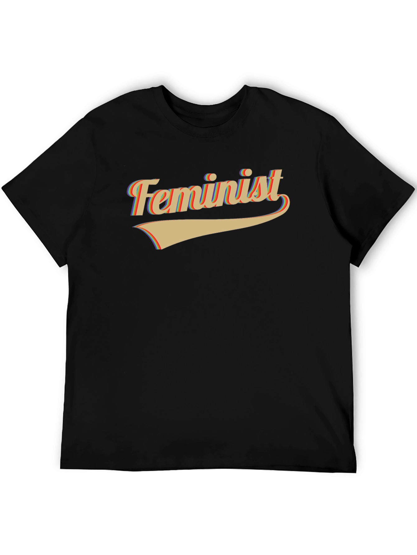 Black Retro Feminist Graphic Tee view 5