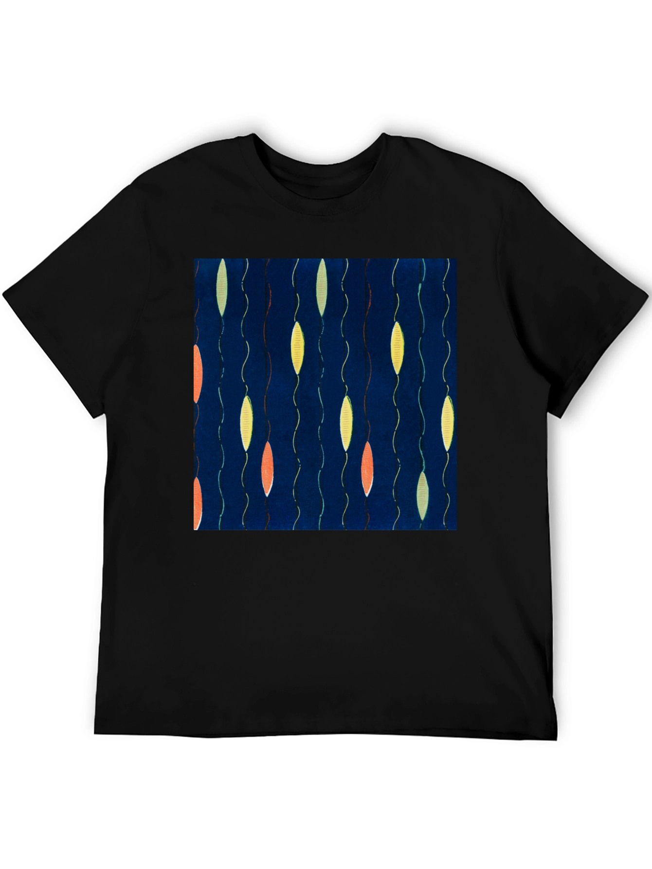 Black Abstract Pattern T-Shirt - Unique Graphic Tee view 5