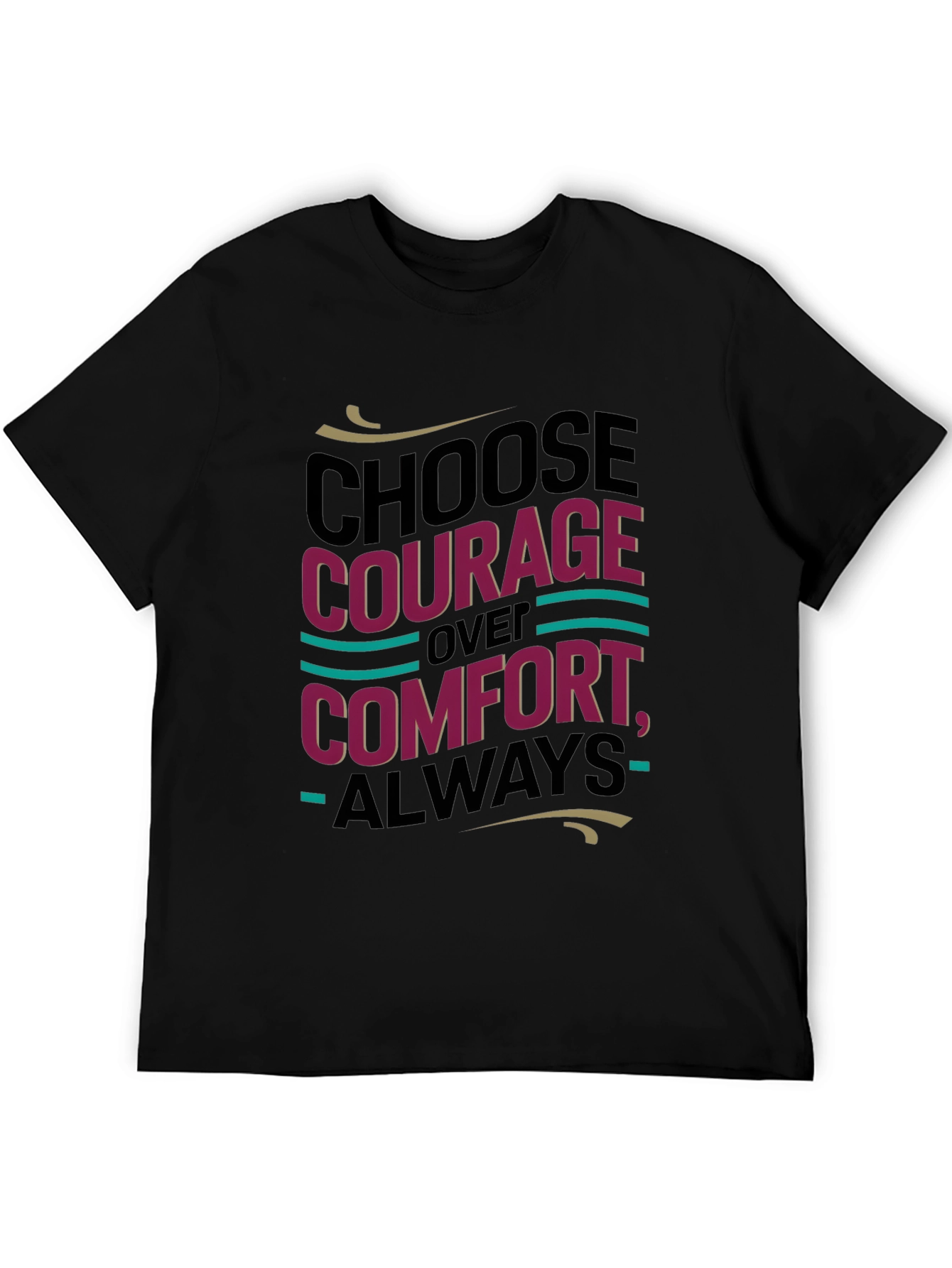 Black Choose Courage T-Shirt - Motivational Tee view 5