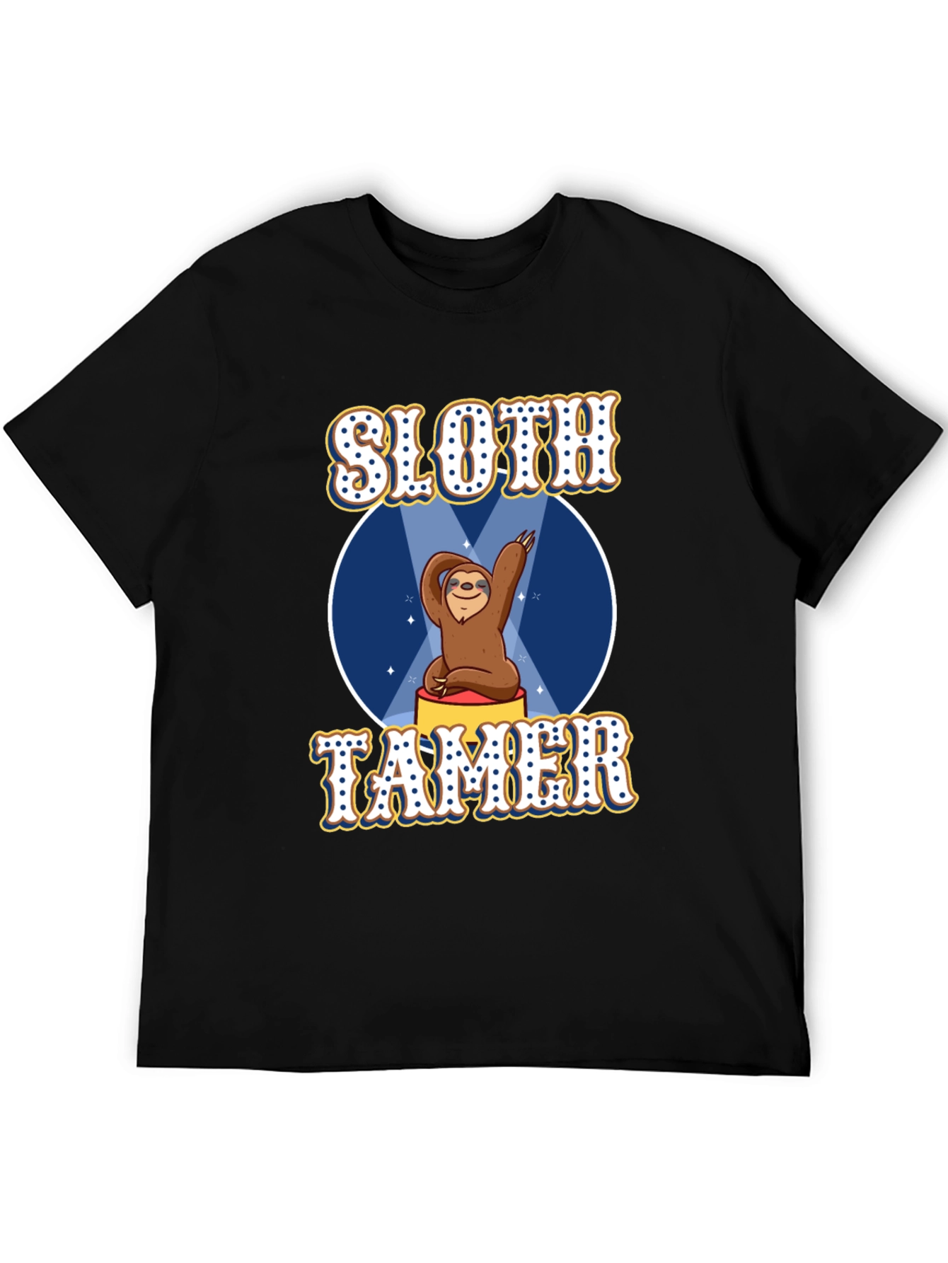 Black Sloth Tamer Graphic Tee - Funny Animal Lover T-Shirt view 5