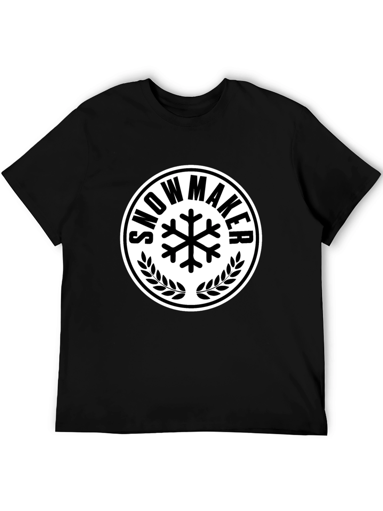 Black Snowmaker Graphic Tee - Winter Sports T-Shirt view 5