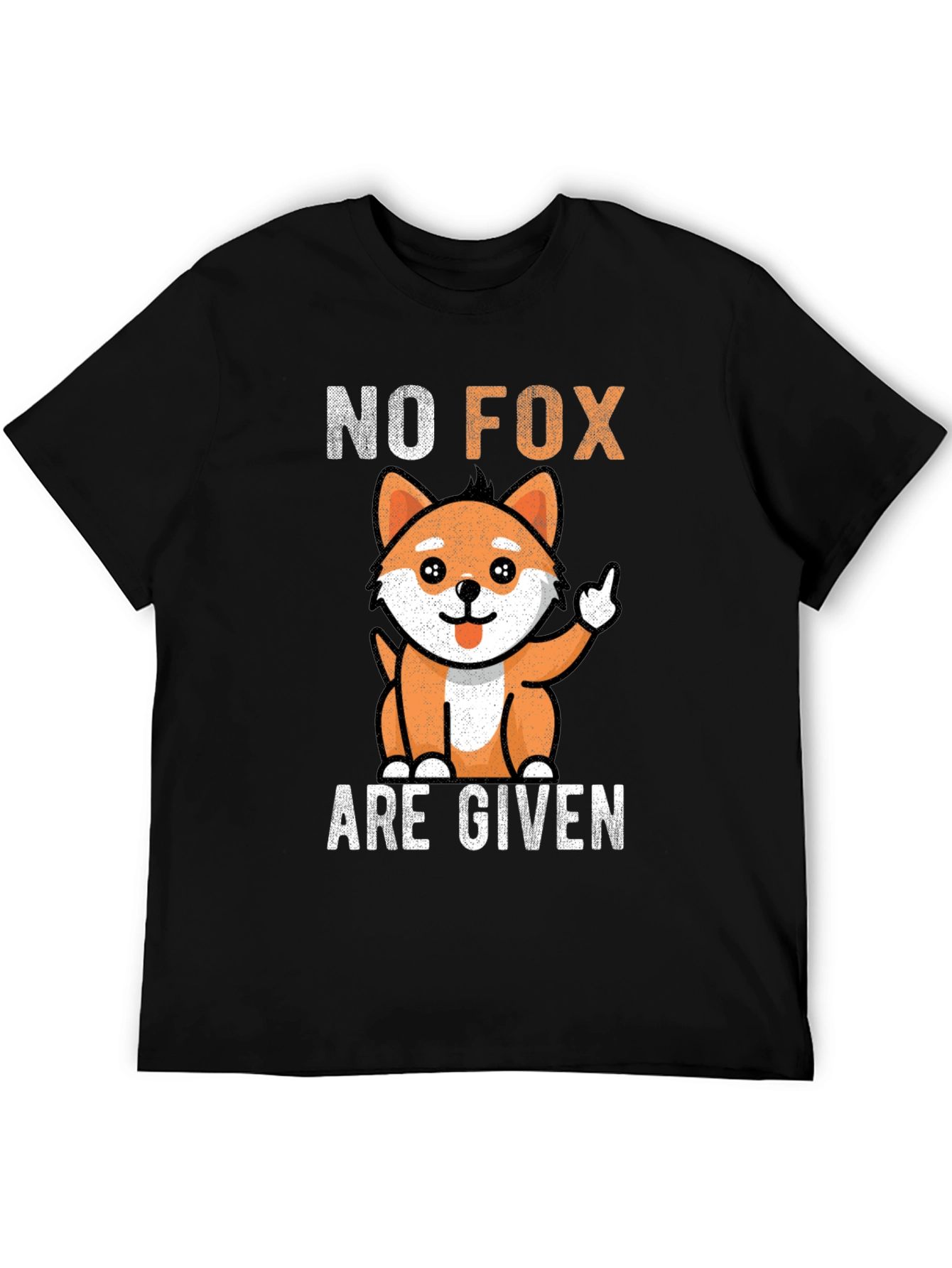 Black No Fox Given Graphic Tee - Funny Animal Design view 5