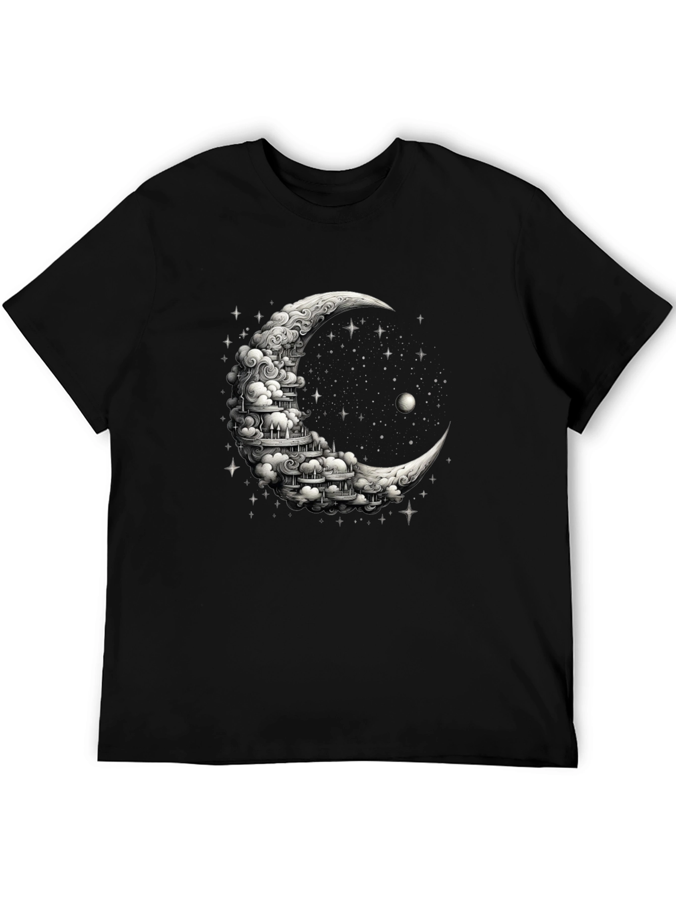 Black Celestial Crescent T-Shirt view 5
