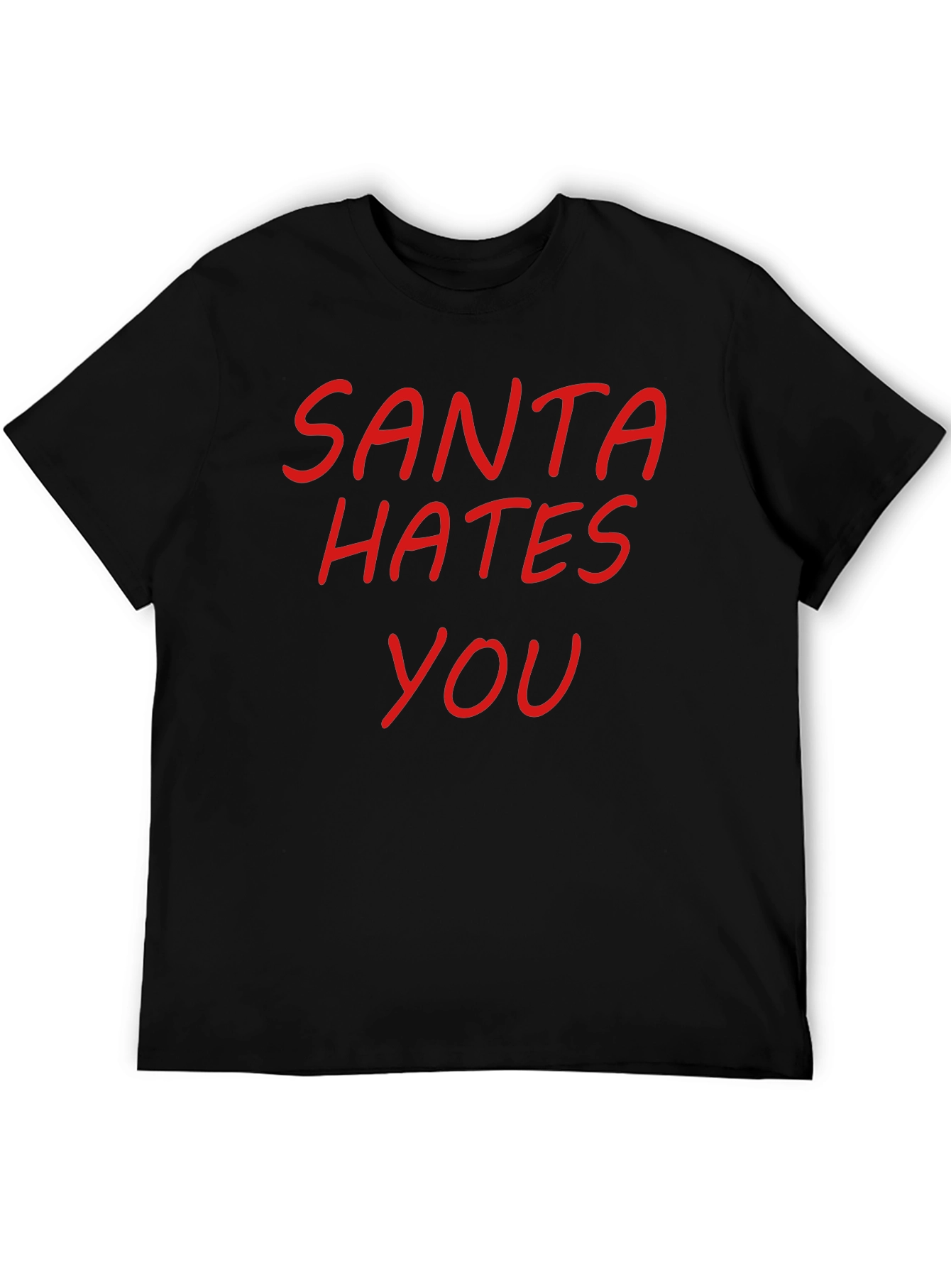 Black Santa Hates You Graphic T-Shirt view 5