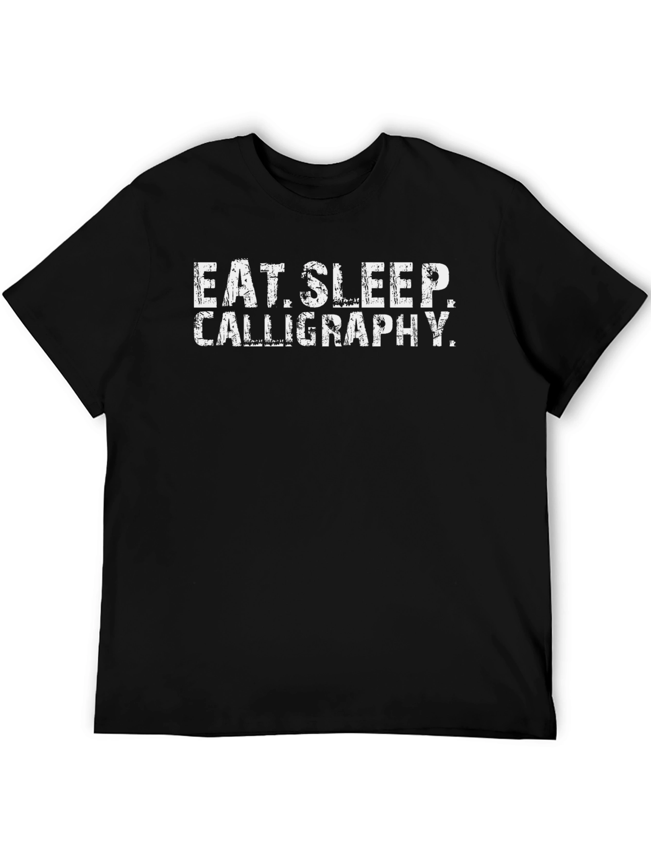 Eat Sleep Calligraphy Black T-Shirt - 5