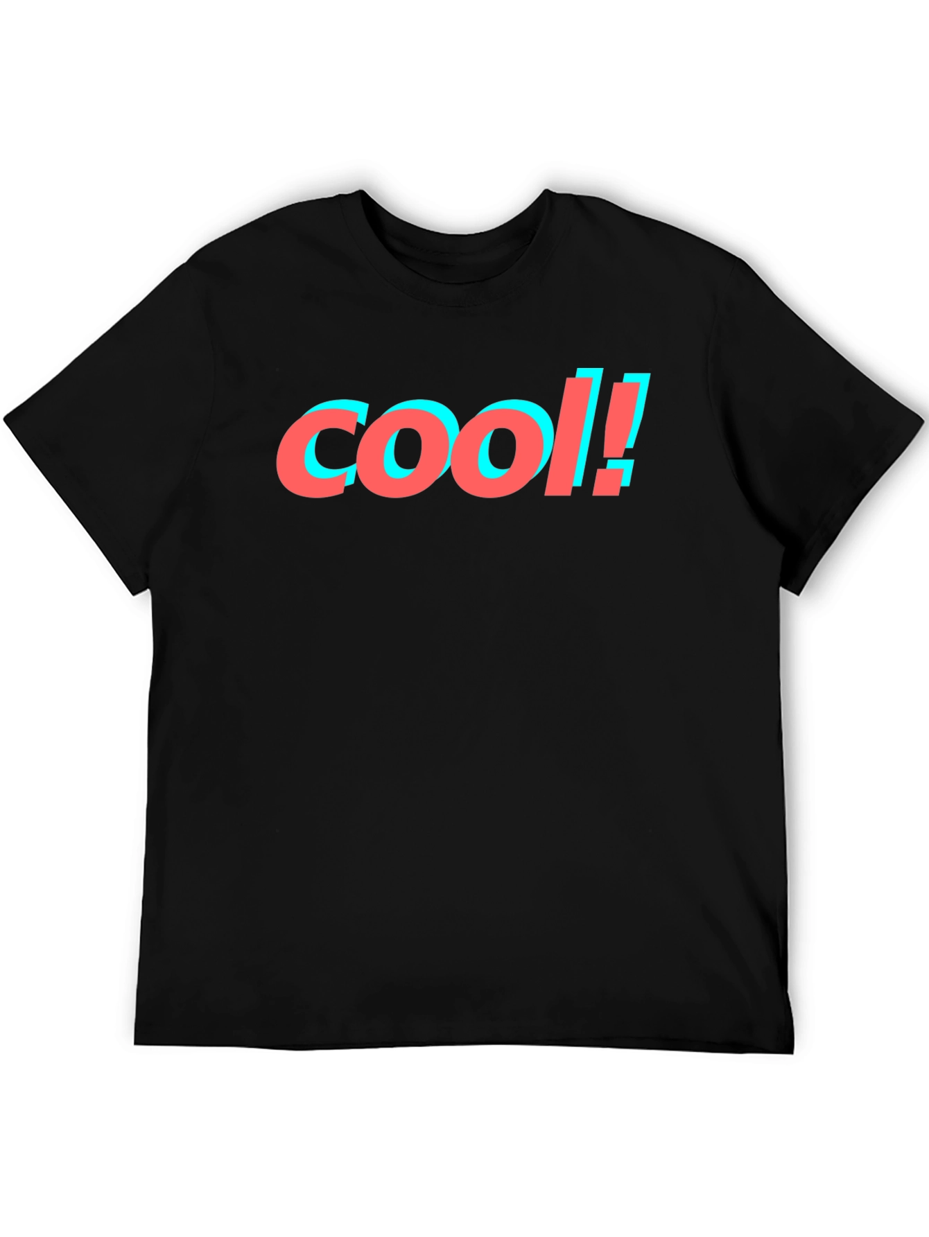 Black Cool Graphic Tee - Trendy Men's Black T-Shirt view 5