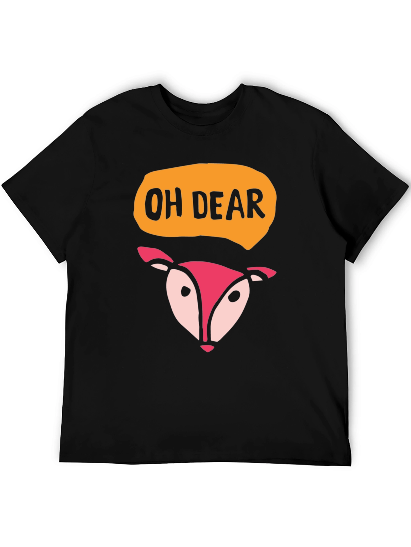 Black Oh Dear Deer Graphic T-Shirt - Black view 5