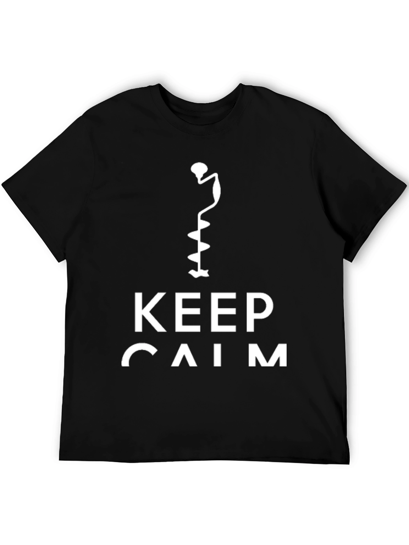 Keep Calm Ice Auger T-Shirt - Black - 5