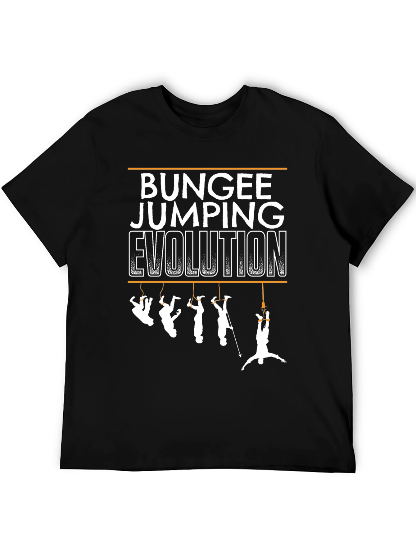 Black Bungee Jumping Evolution T-Shirt view 5