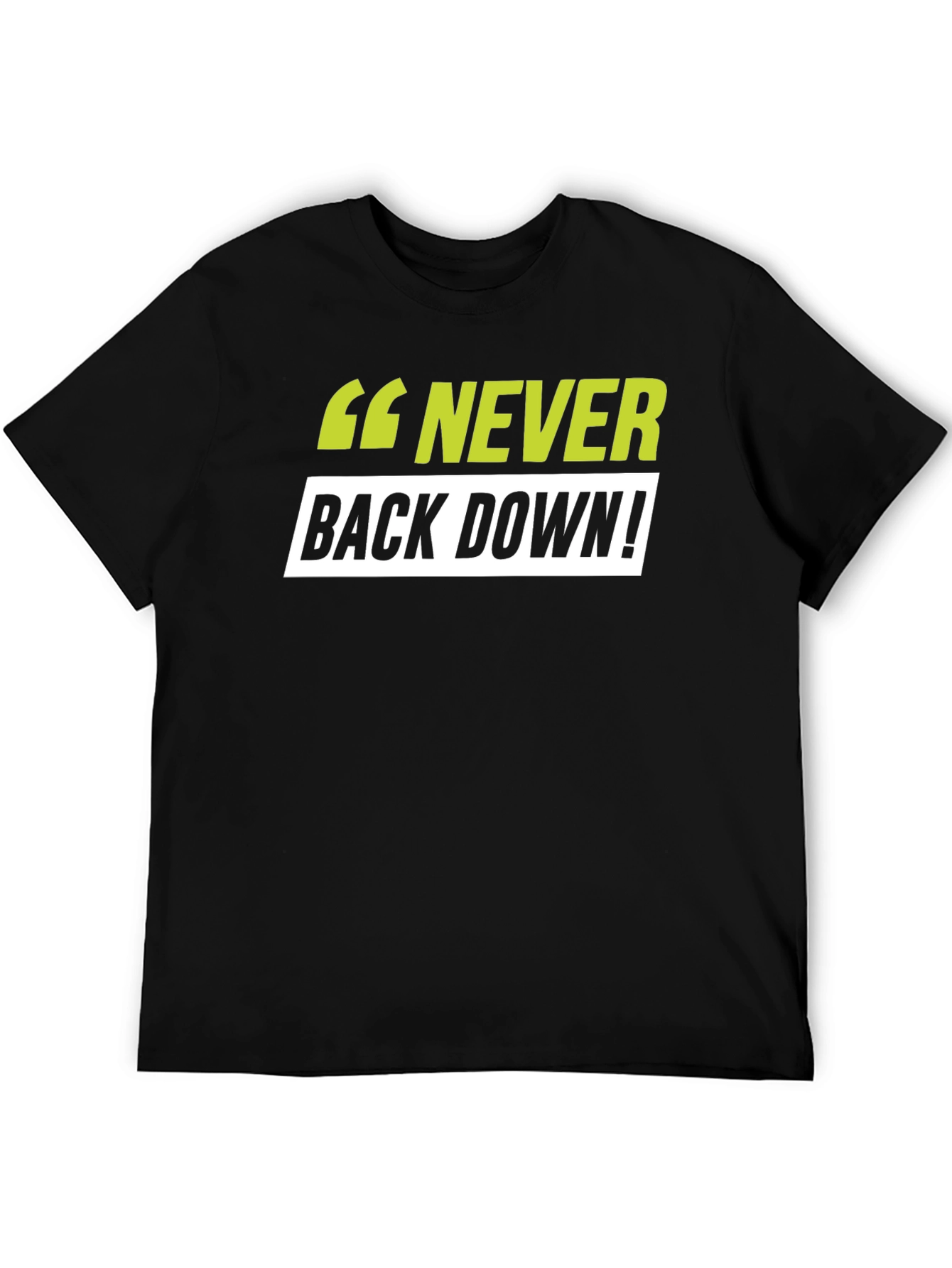 Black Never Back Down Black T-Shirt view 5