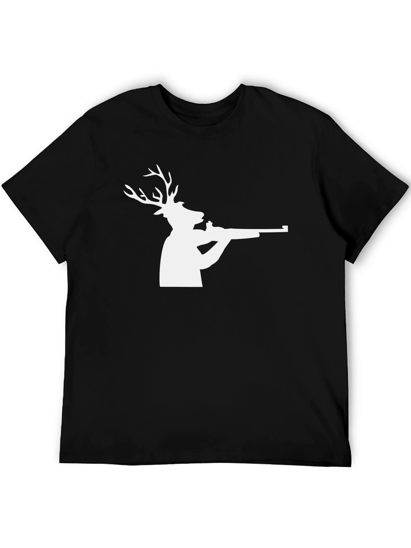 Black Deer Hunter T-Shirt - Unique Graphic Tee view 5