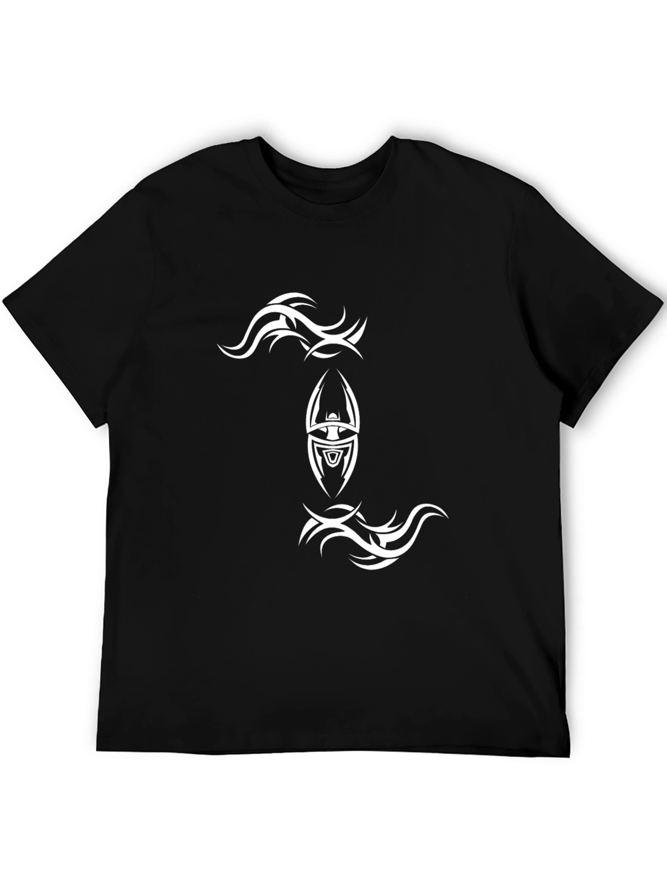 Black Tribal Graphic Black T-Shirt view 5