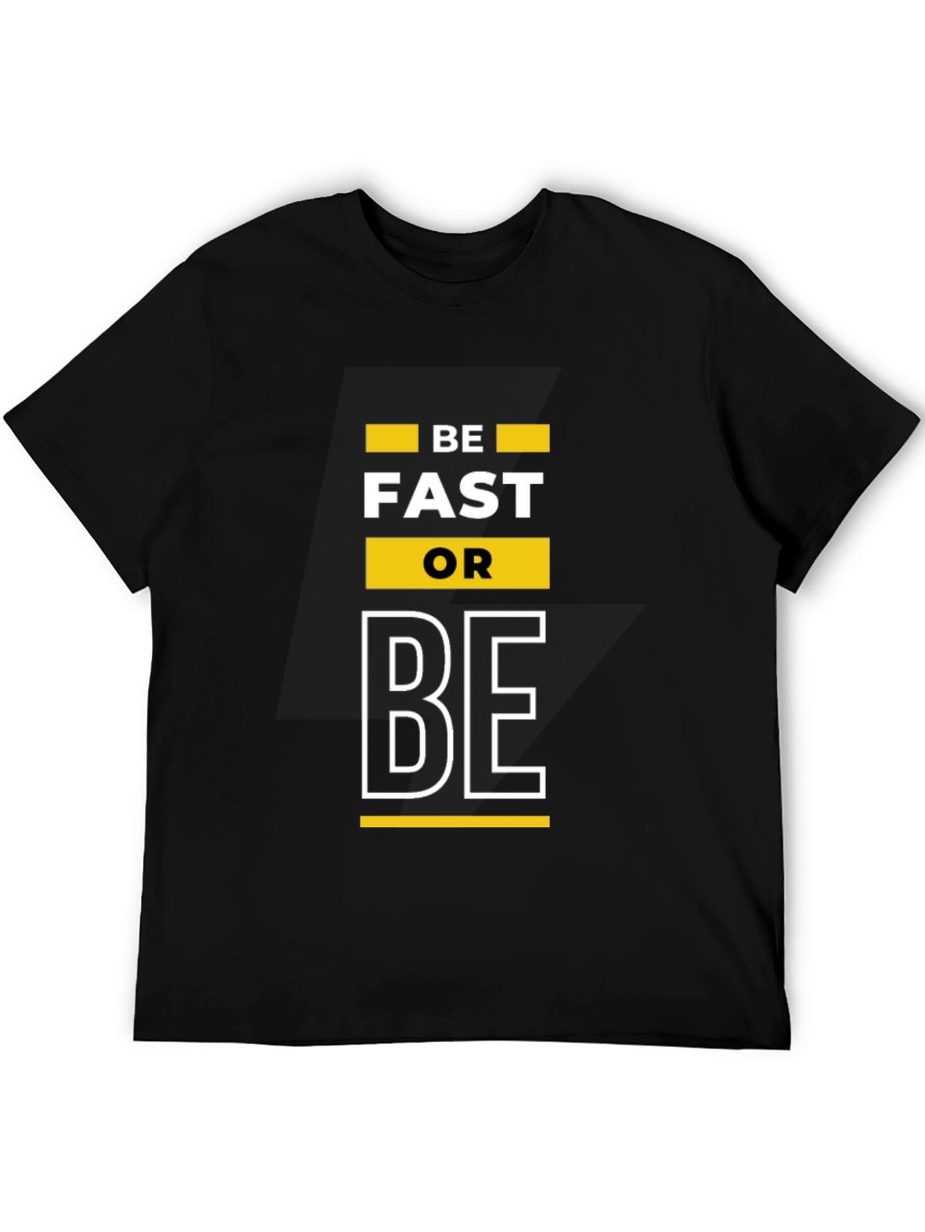 Black Be Fast Or Be T-Shirt - Black view 5