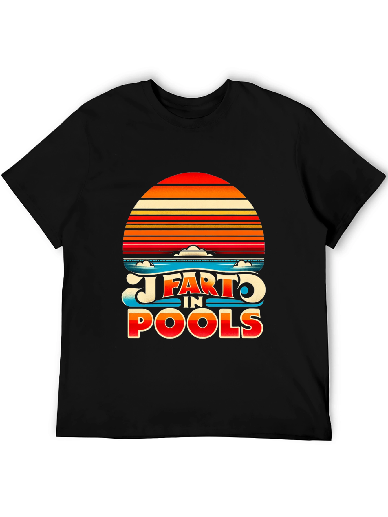 Black I Fart In Pools Graphic T-Shirt view 5