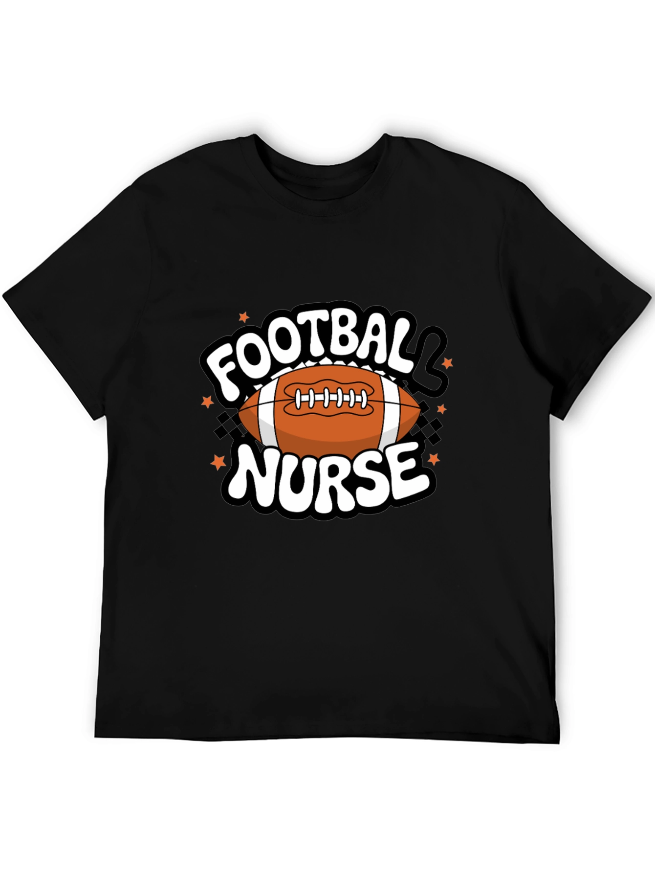 Black Football Nurse Graphic T-Shirt view 5