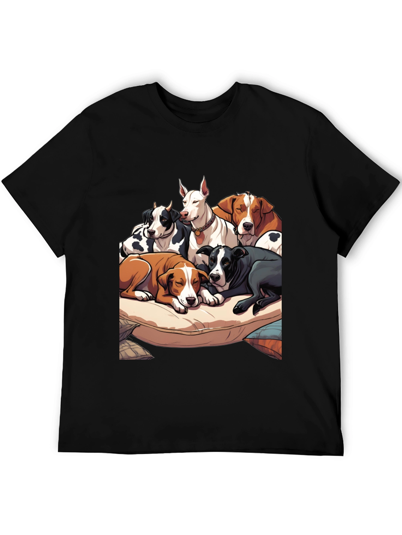Black Dogs Pileup Graphic Tee - Soft Cotton view 5