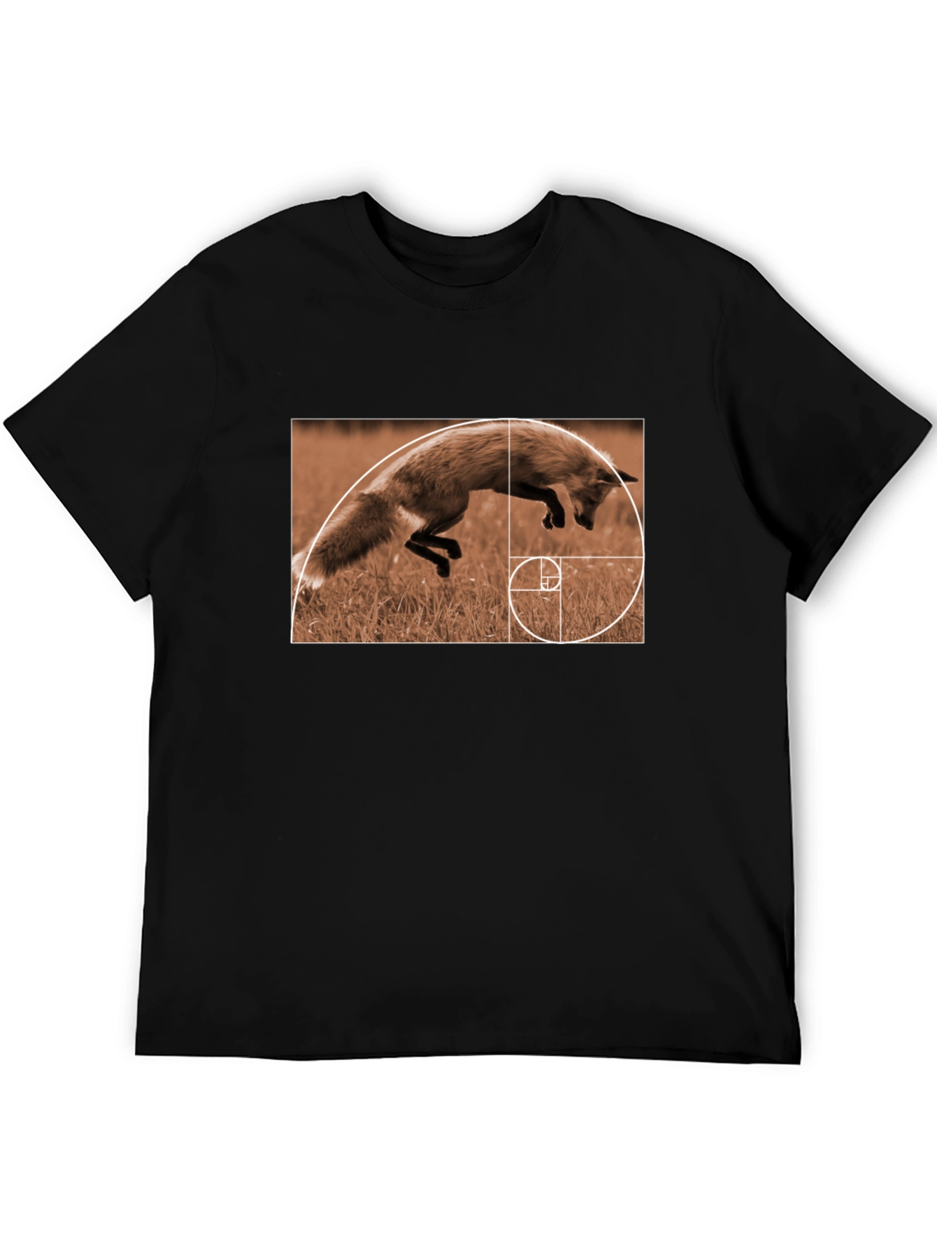 Black Fox Golden Ratio T-Shirt - Stylish Math Nature Tee view 5