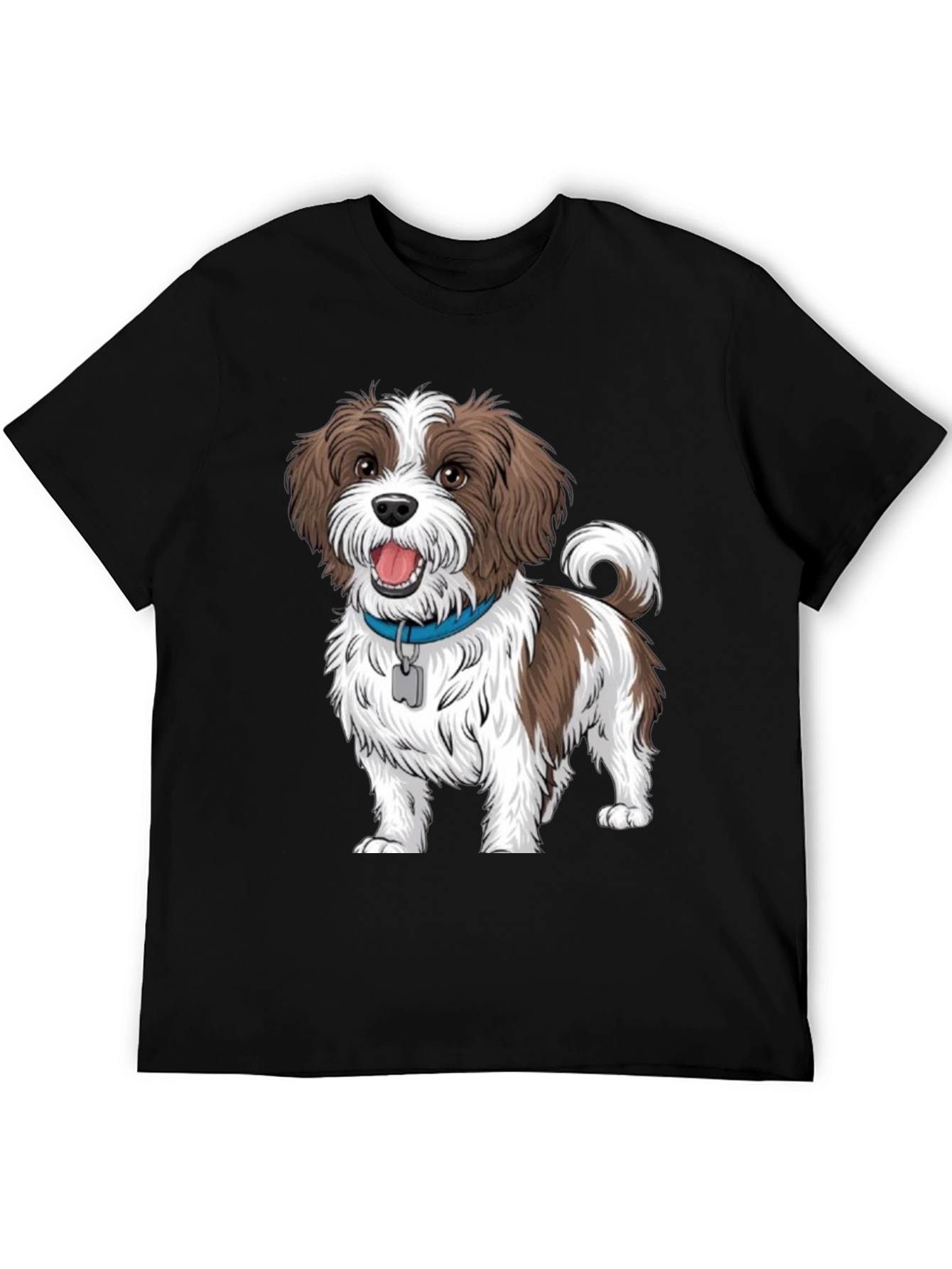 Black Dog Graphic Tee - Casual Black T-Shirt view 5