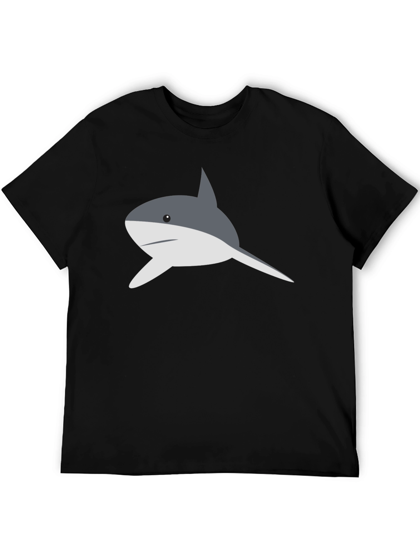 Black Shark Graphic T-Shirt - Men's Black Tee view 5