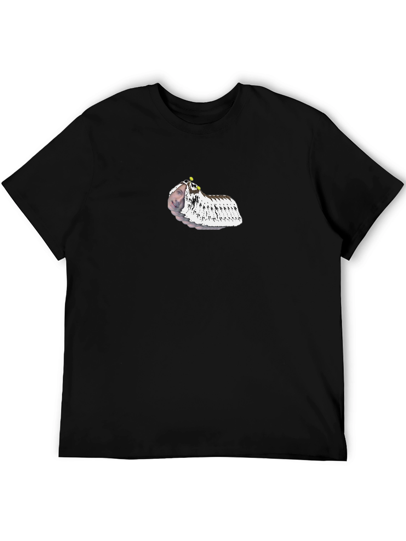 Black Unique Black T-Shirt with Novelty Design view 5