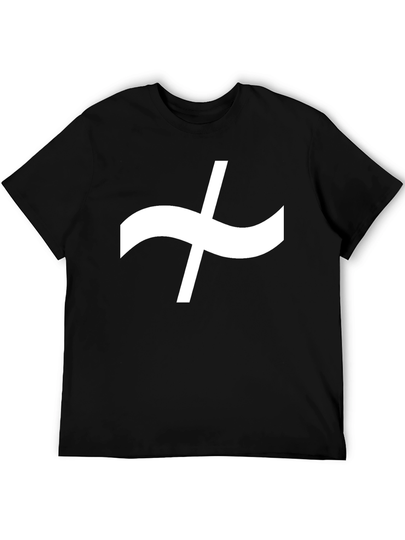 Black Abstract Symbol Black T-Shirt view 5