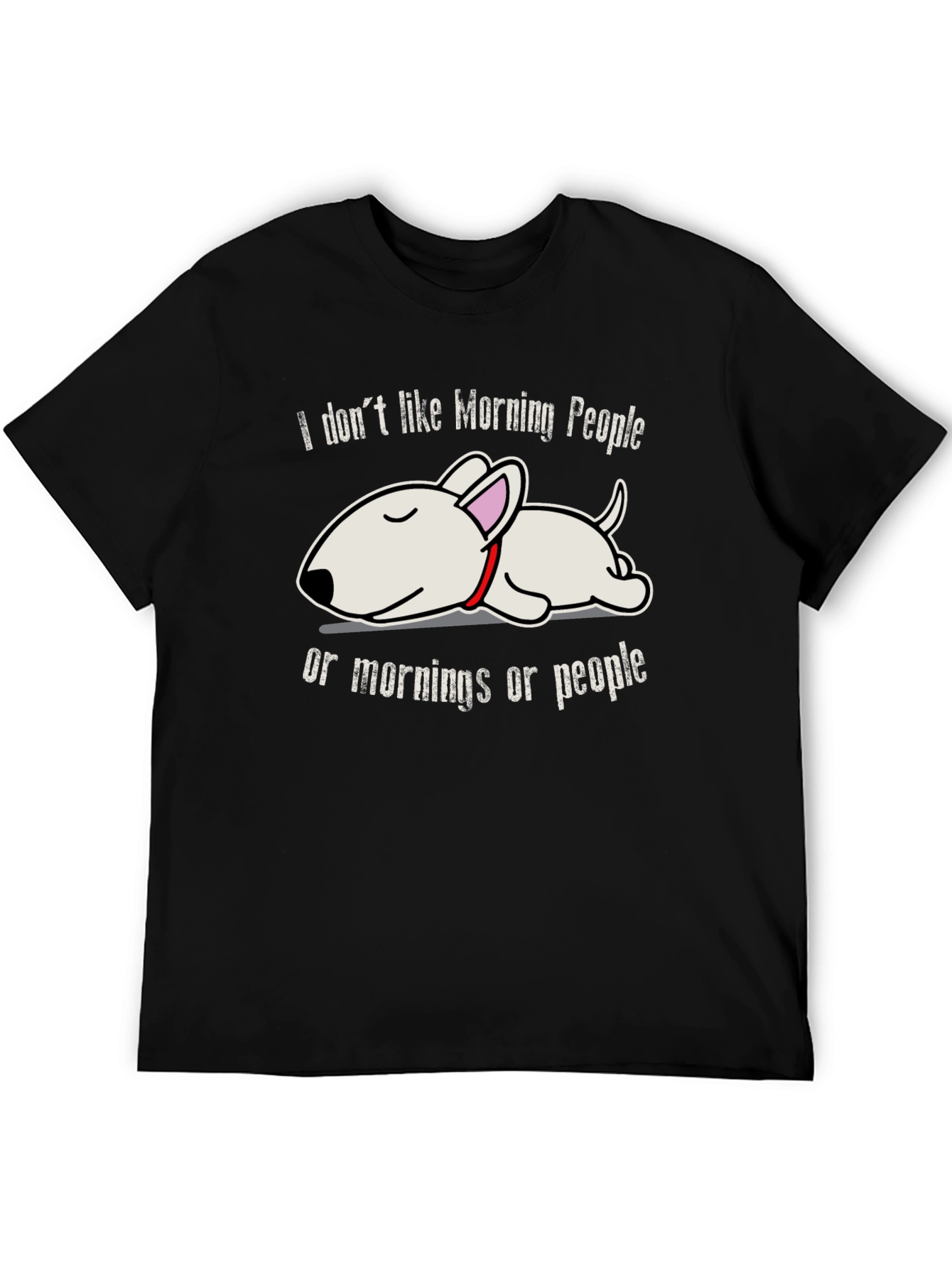 Black Lazy Dog T-Shirt: I Don't Like Morning People Tee view 5