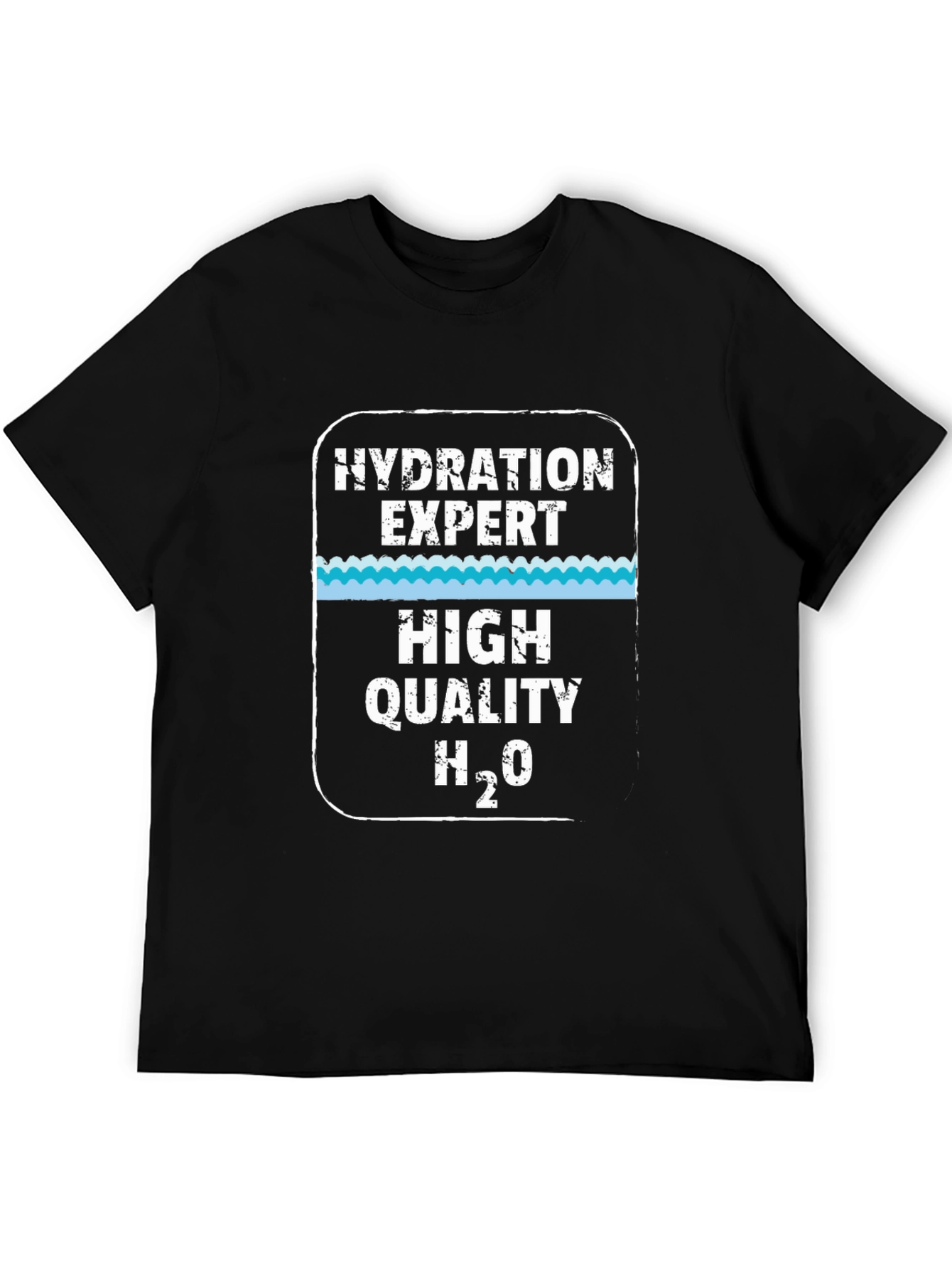 Black Hydration Expert H2O Funny T-Shirt view 5