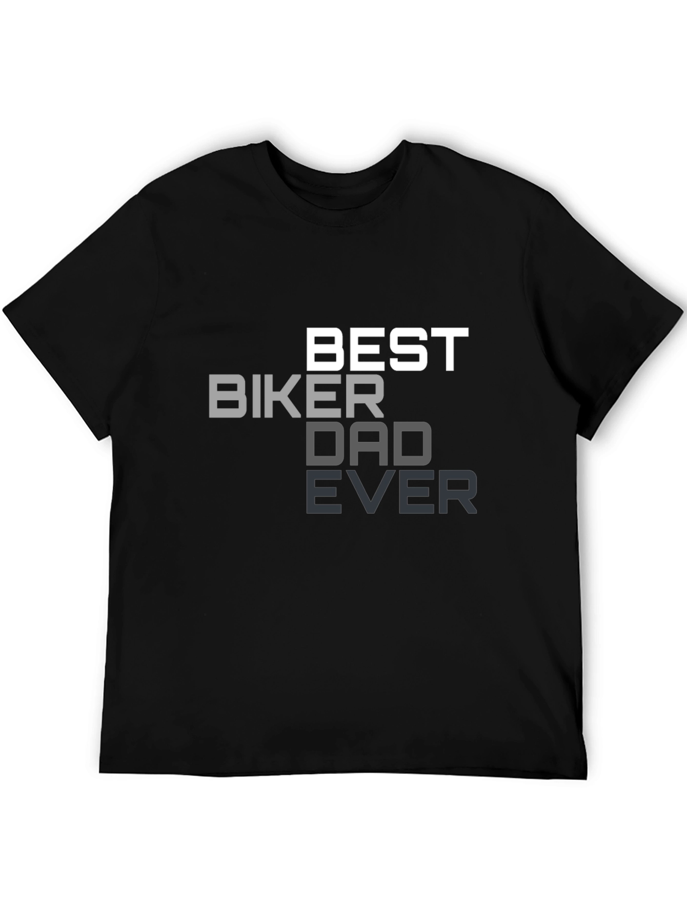 Black Best Biker Dad Ever Black T-Shirt view 5