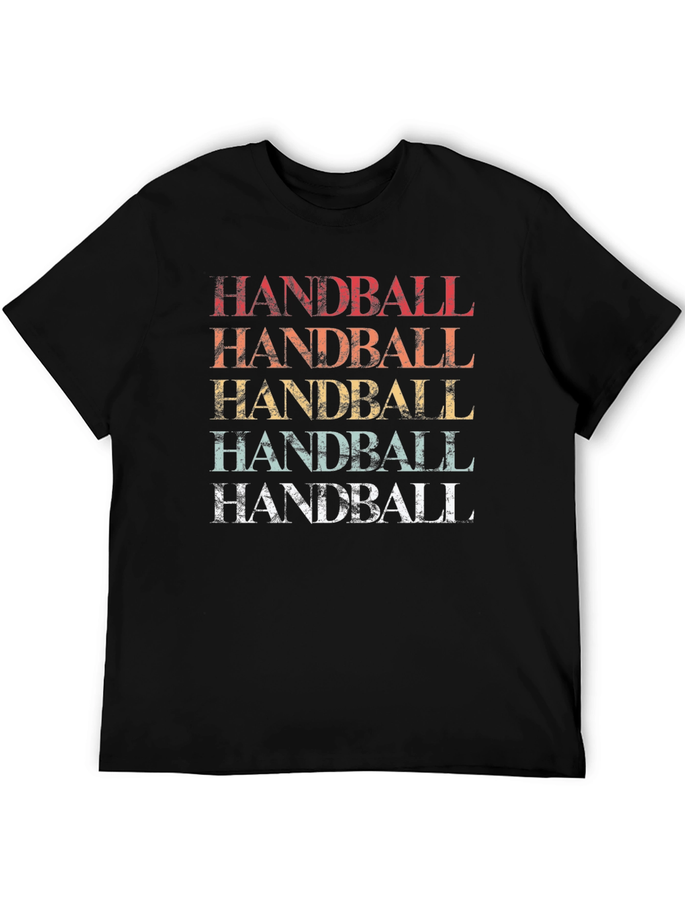 Black Retro Handball T-Shirt - Vintage Style view 5