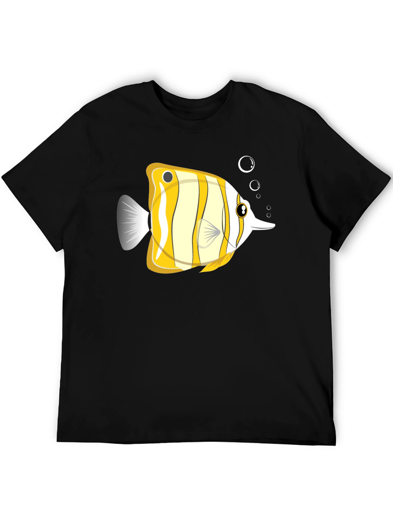 Black Striped Fish Graphic Tee - Unique Design view 5