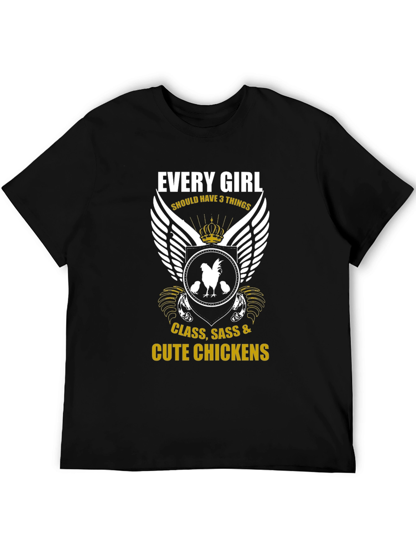 Black Every Girl Needs Cute Chickens T-Shirt view 5