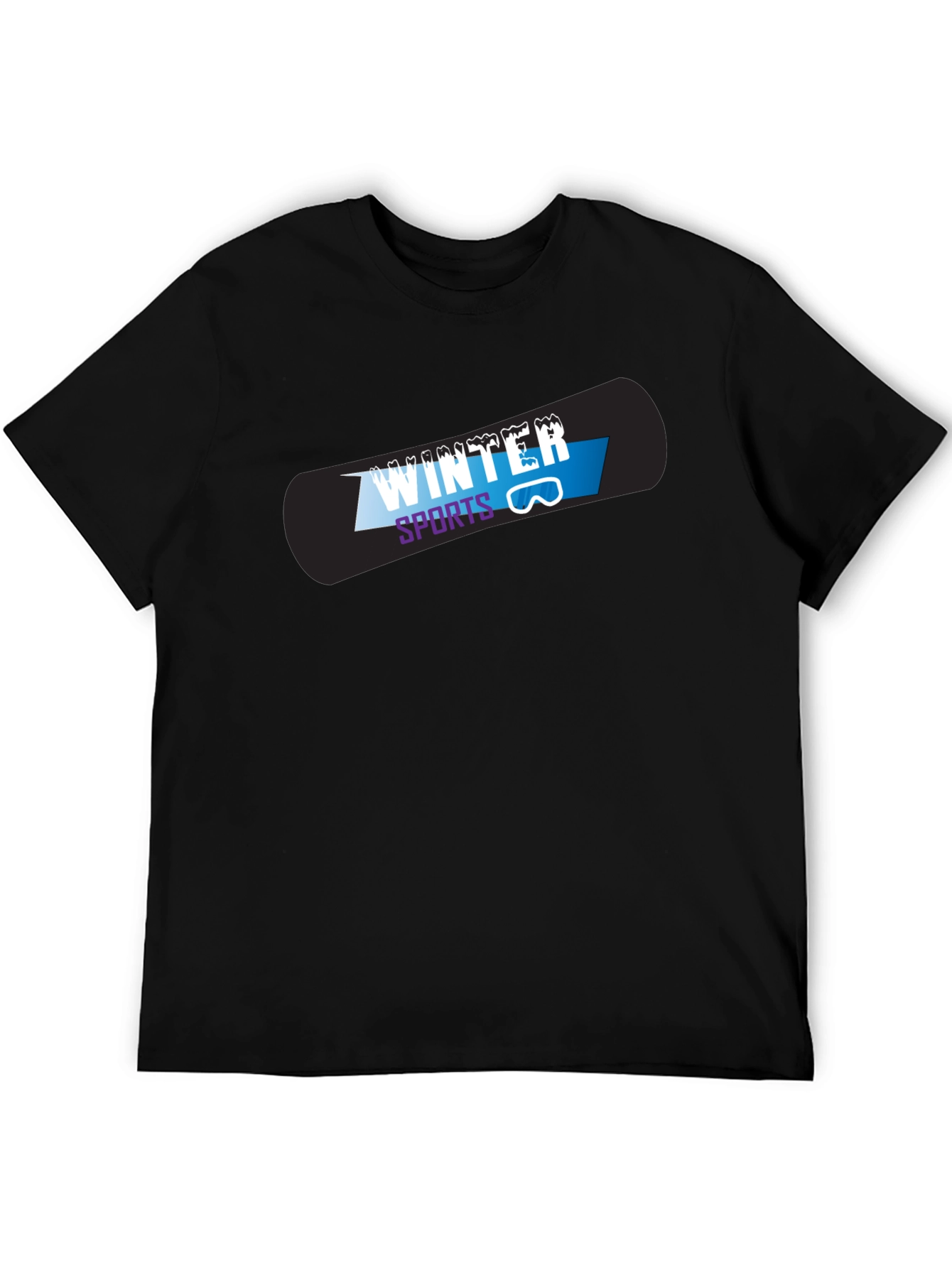 Black Winter Sports Graphic T-Shirt view 5