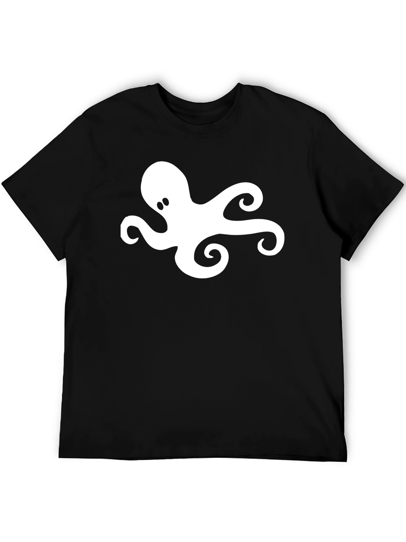 Black Octopus Graphic Tee - Black Cotton Blend view 5