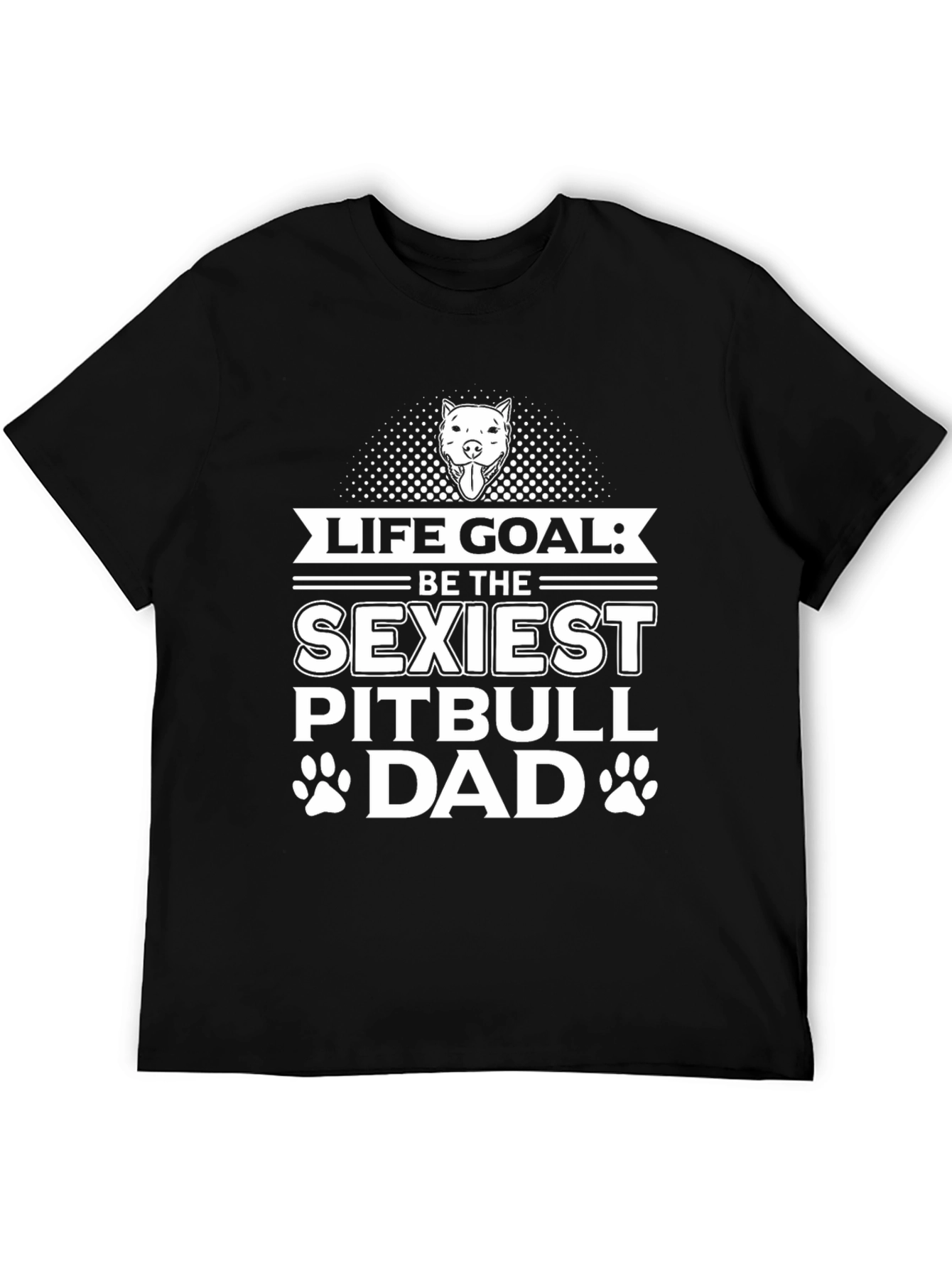 Black Sexiest Pitbull Dad Graphic Tee - Black view 5