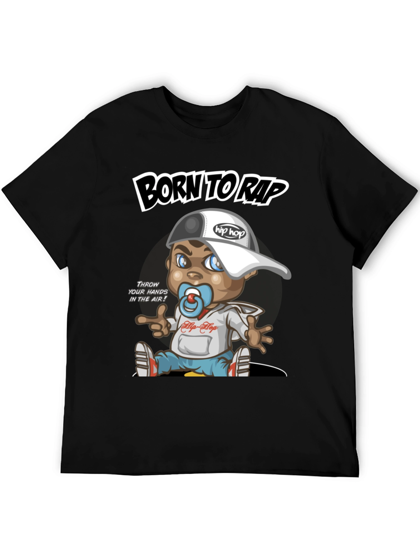 Black Born to Rap Hip-Hop Baby T-Shirt view 5
