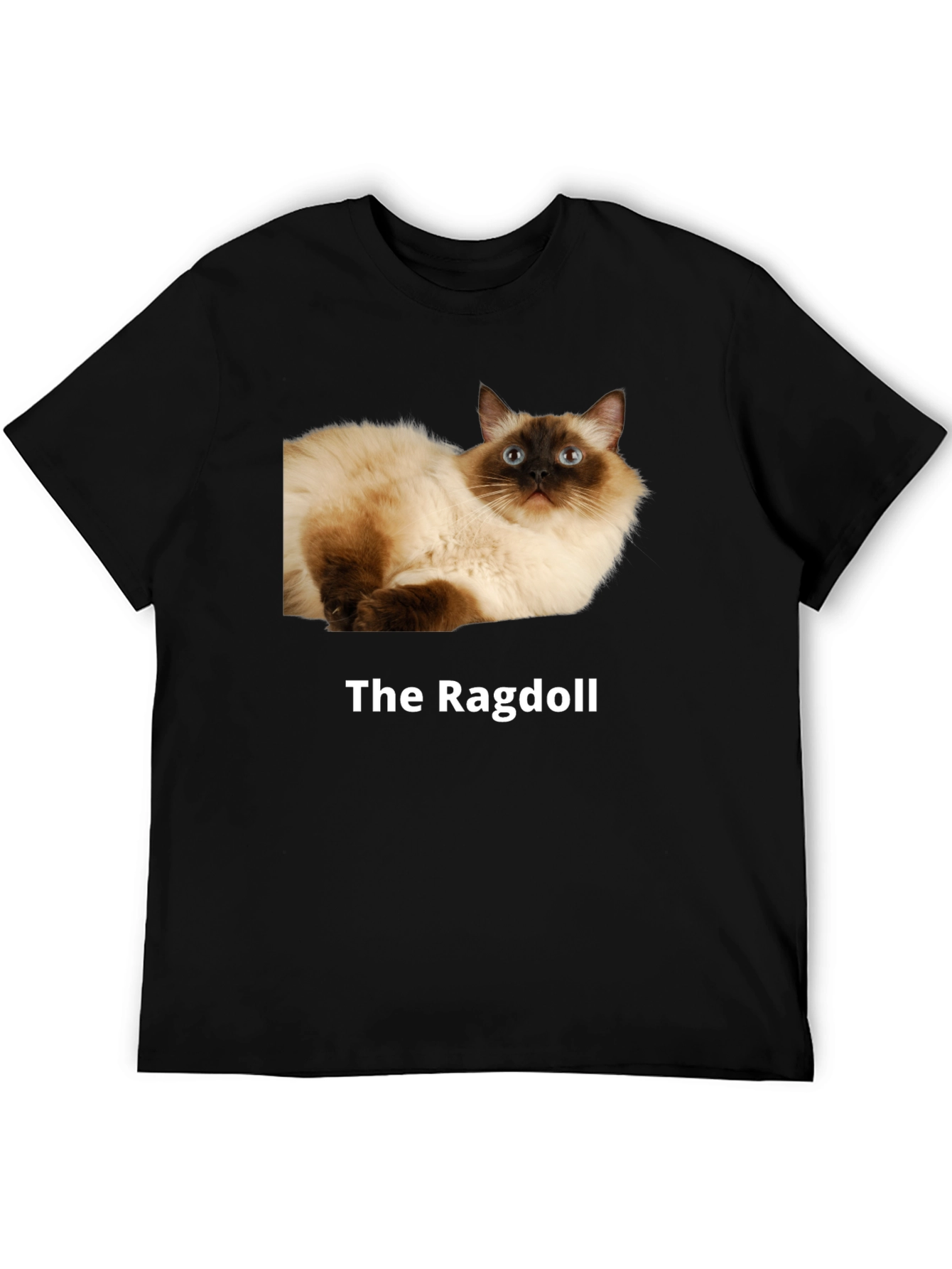 Black Ragdoll Cat T-Shirt - Premium Cotton Blend view 5