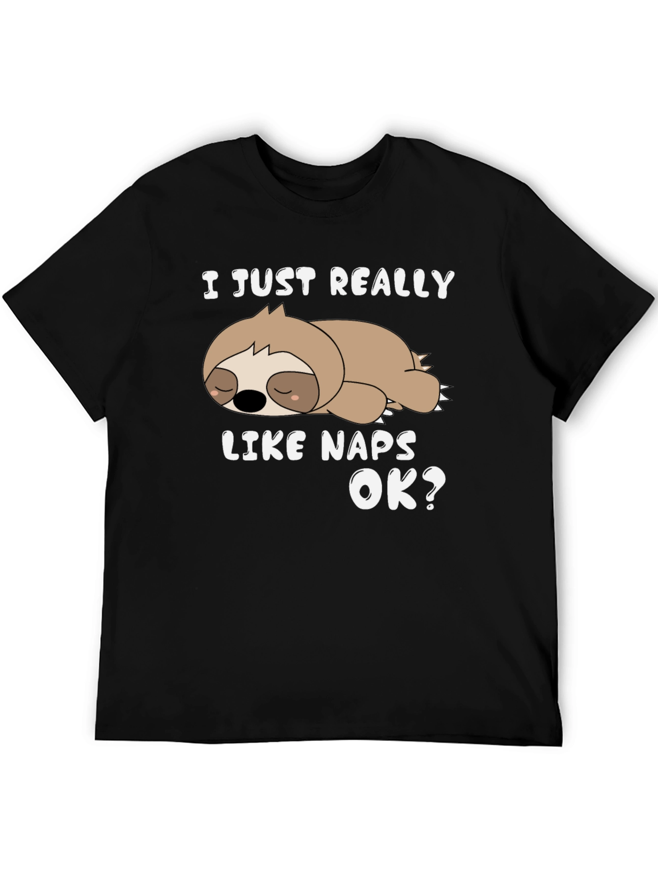Black Sloth Naps Graphic T-Shirt view 5