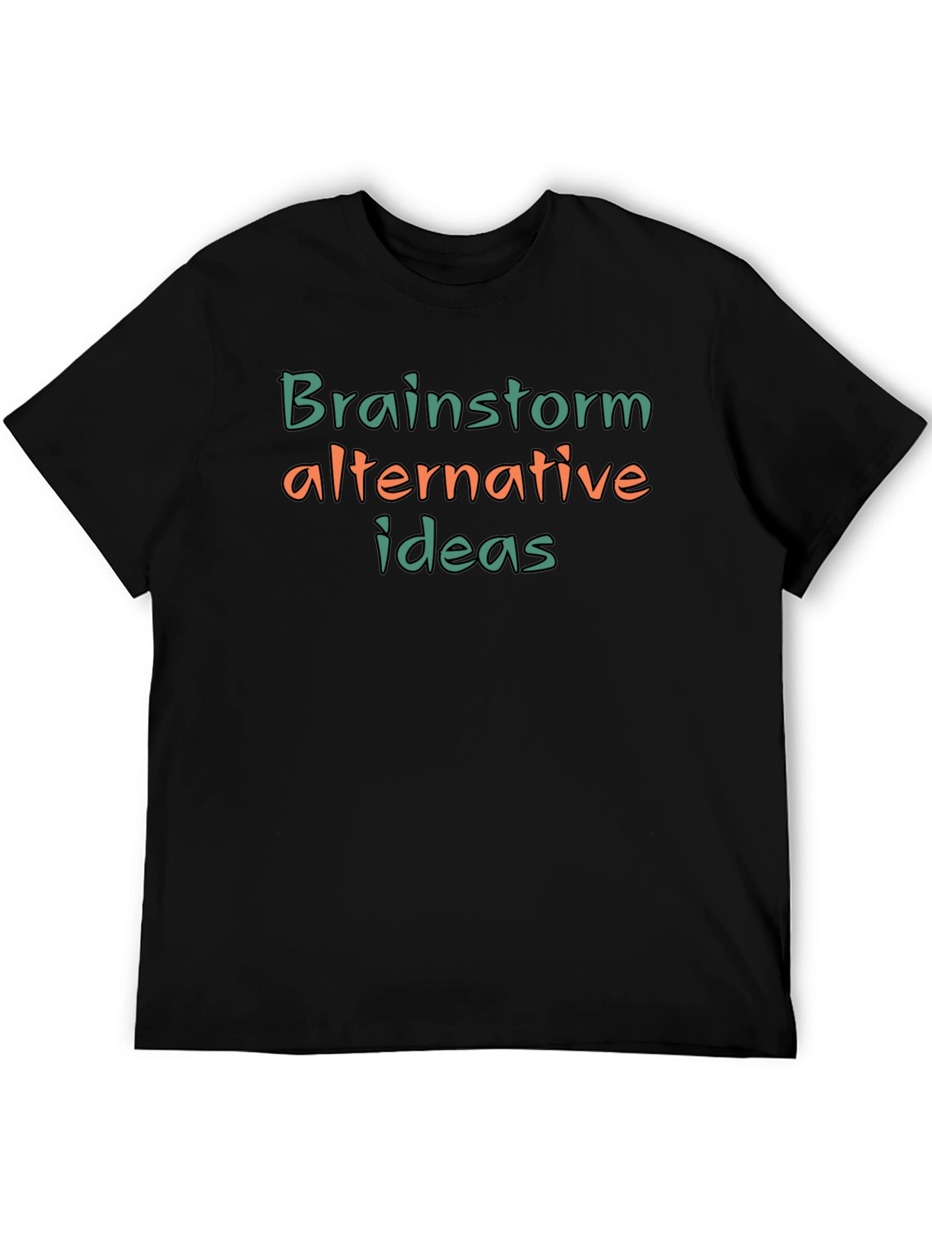 Black Brainstorm Alternative Ideas Graphic T-Shirt view 5